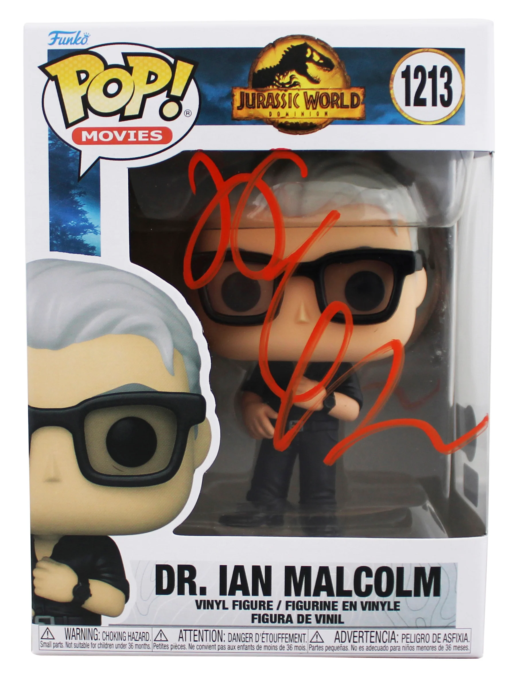 Jeff Goldblum Jurassic World Signed Dr. Ian Malcolm #1213 Funko Pop Figure BAS - Image 2