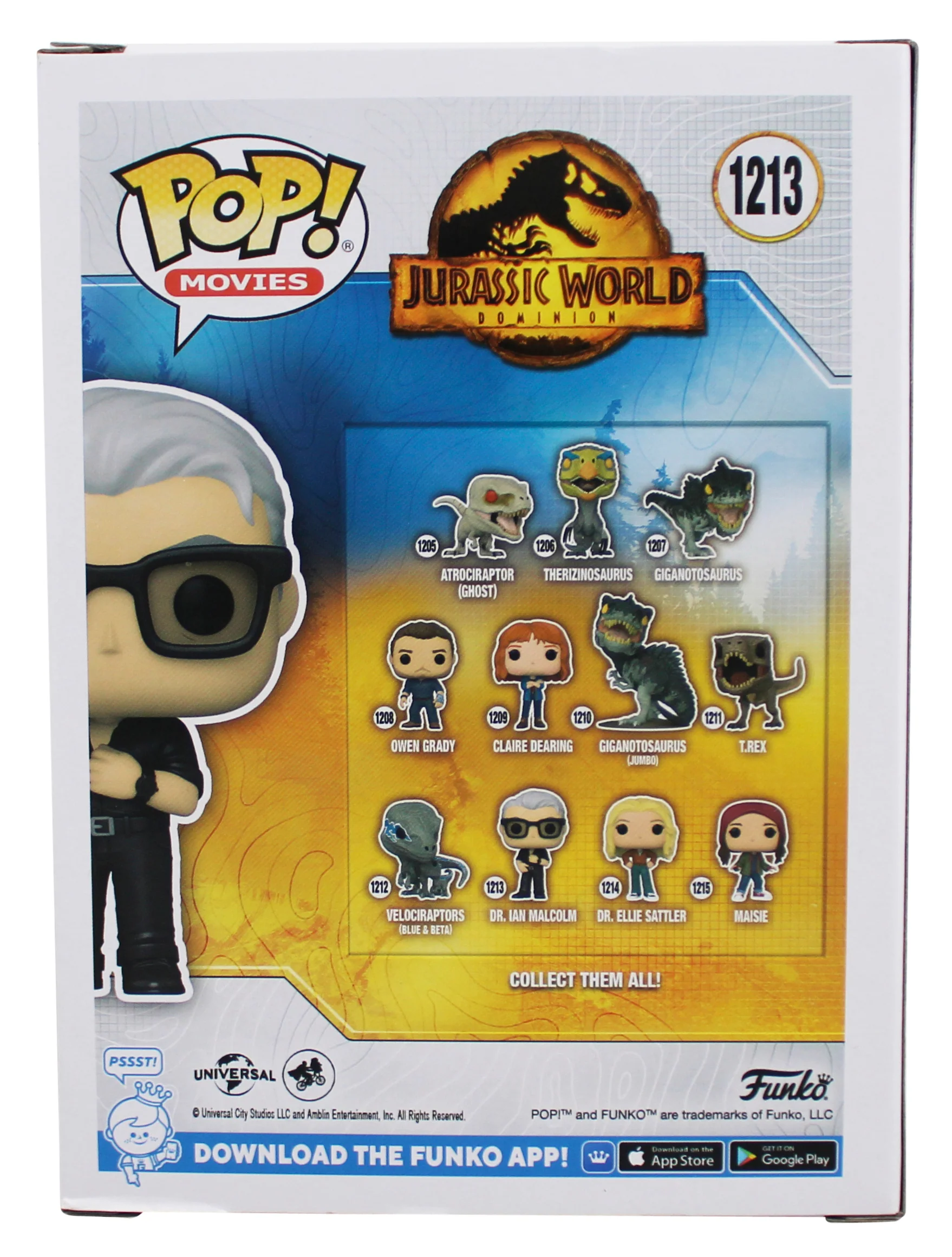 Jeff Goldblum Jurassic World Signed Dr. Ian Malcolm #1213 Funko Pop Figure BAS - Image 5