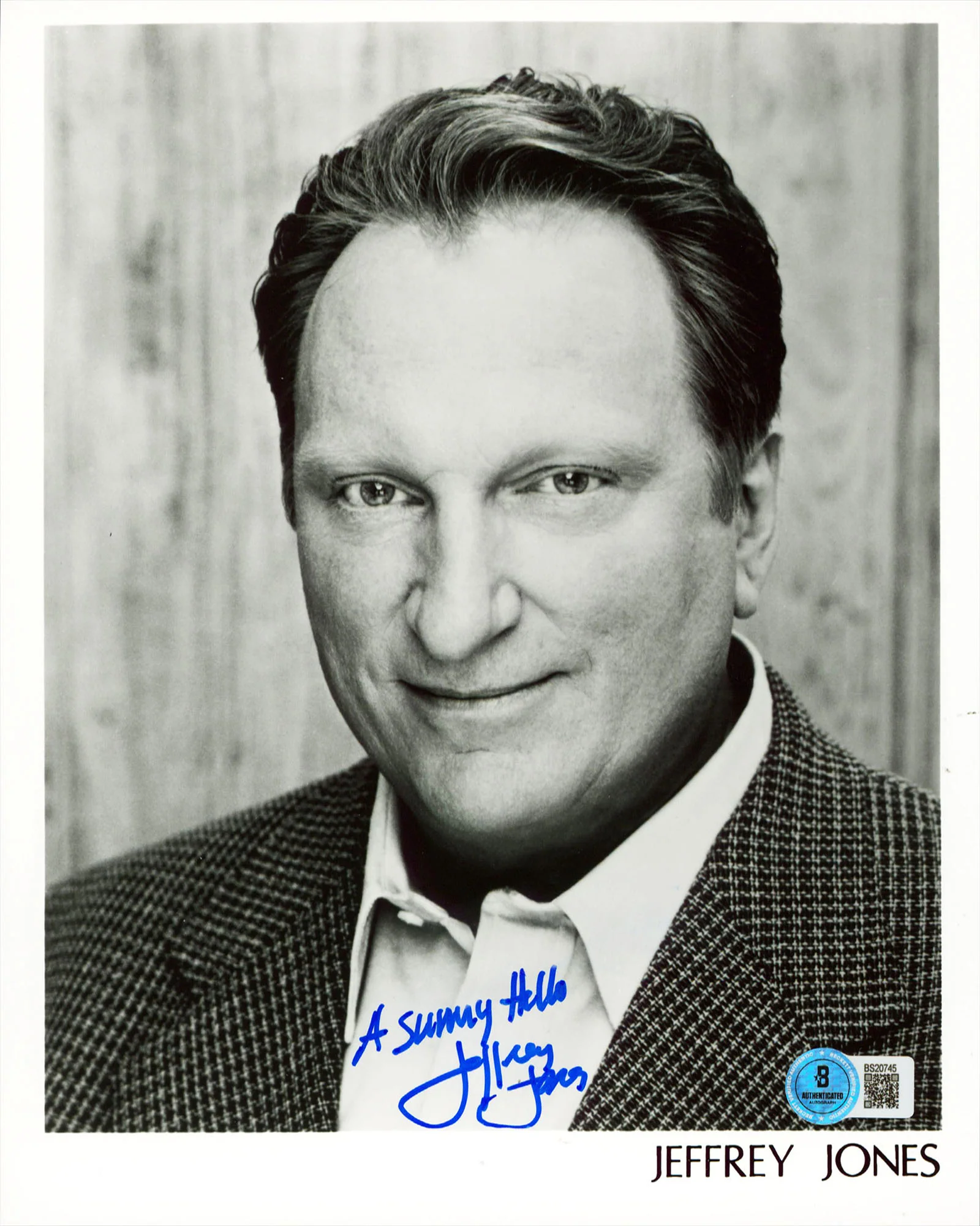 Jeffrey Jones Beetlejuice "A Sunny Hello" Signed 8x10 Photo BAS #BS20745 - Image 2