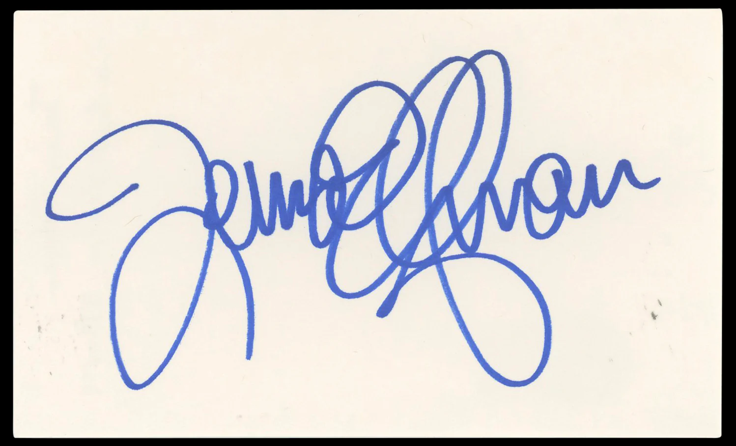 Jenna Elfman Dharma & Greg Authentic Signed 3x5 Index Card BAS #BP50610 - Image 2