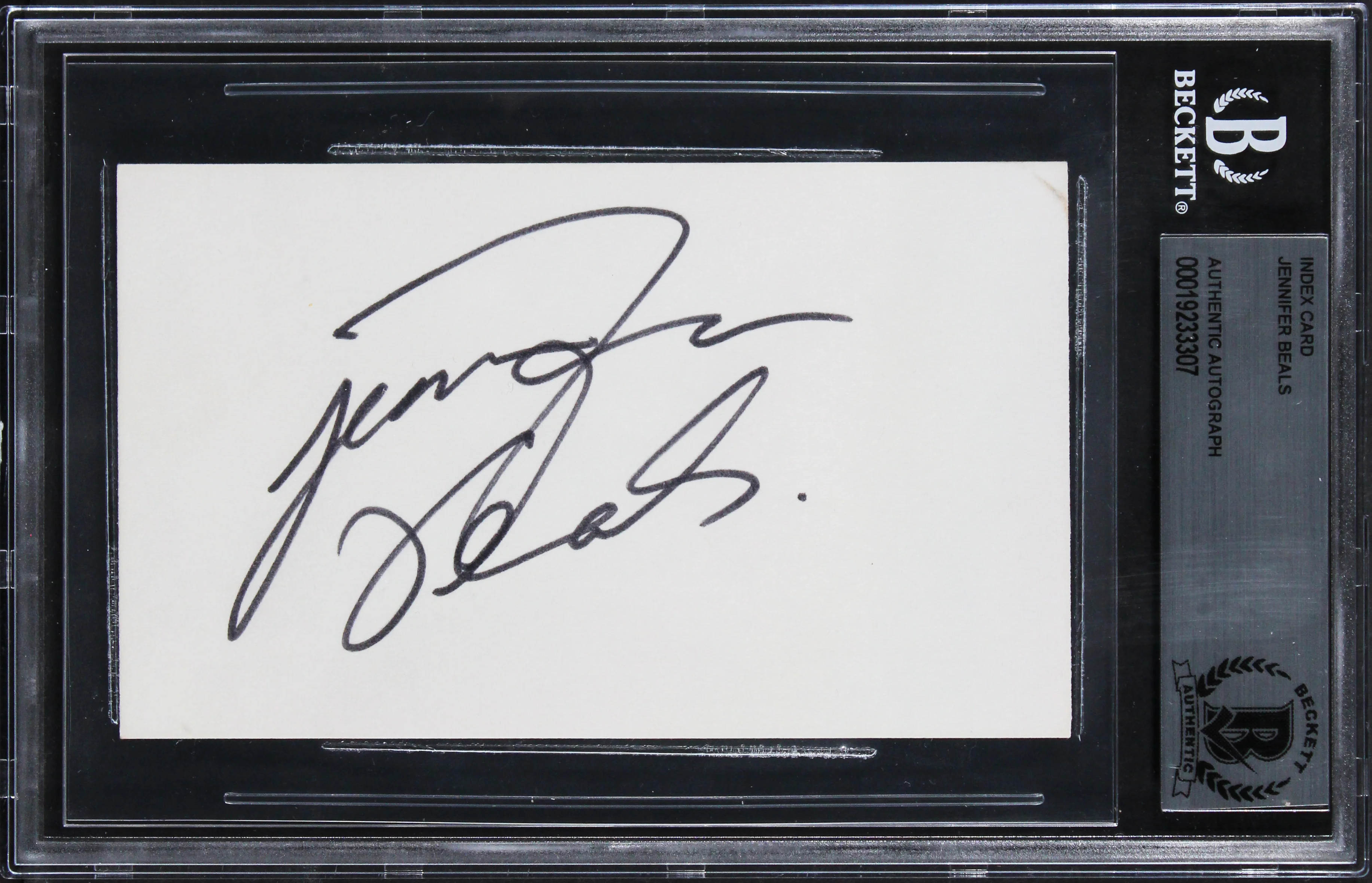 Jennifer Beals Flashdance Authentic Signed 3x5 Index Card BAS Slabbed 2 - Image 2