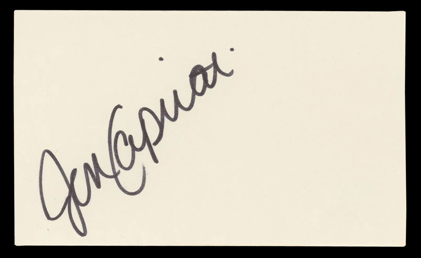 Jennifer Capriati Authentic Signed 3x5 Index Card BAS #BN06360 - Image 2