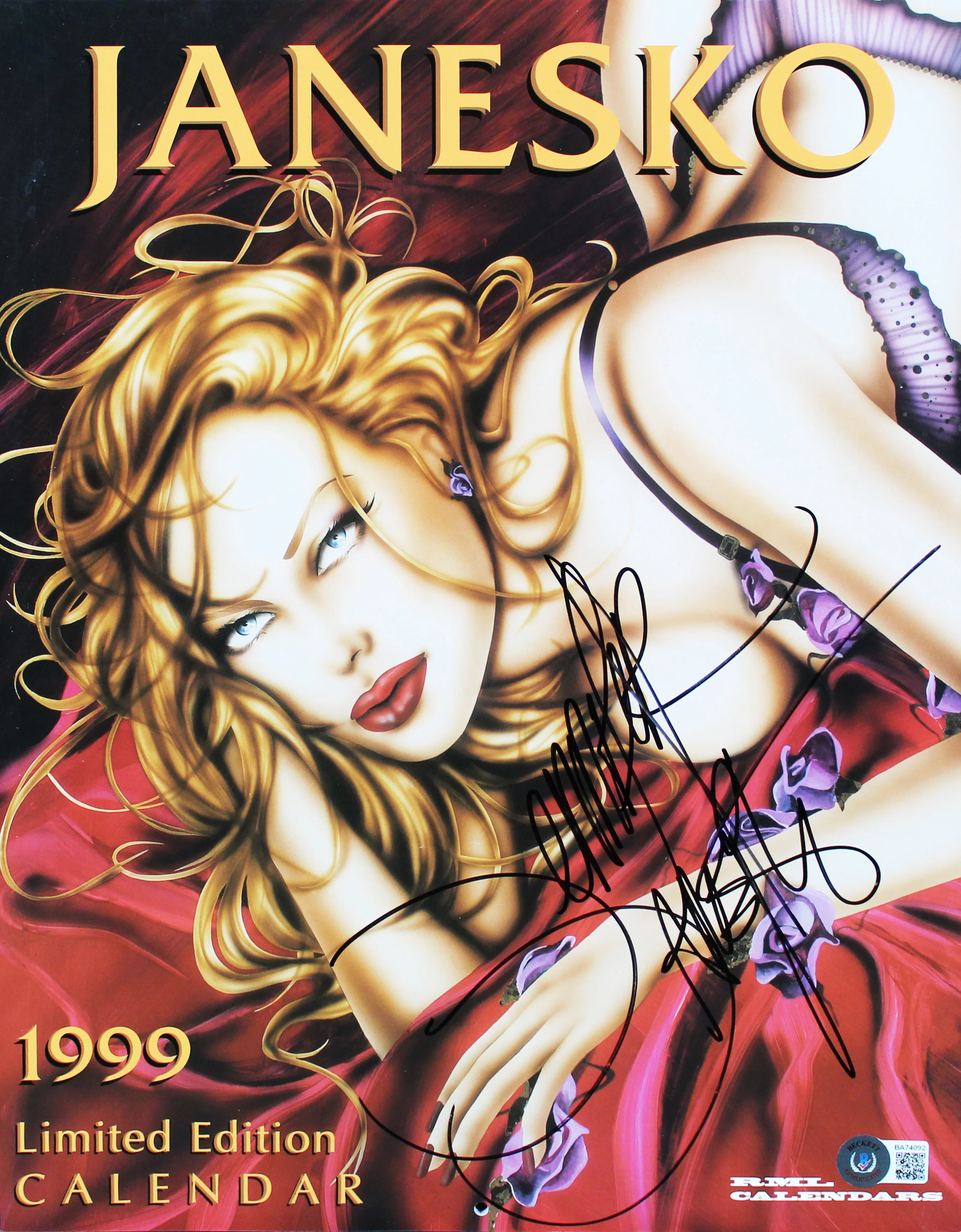 Jennifer Janesko Authentic Signed 1999 Limited Edition Calendar BAS #BA74092 - Image 2