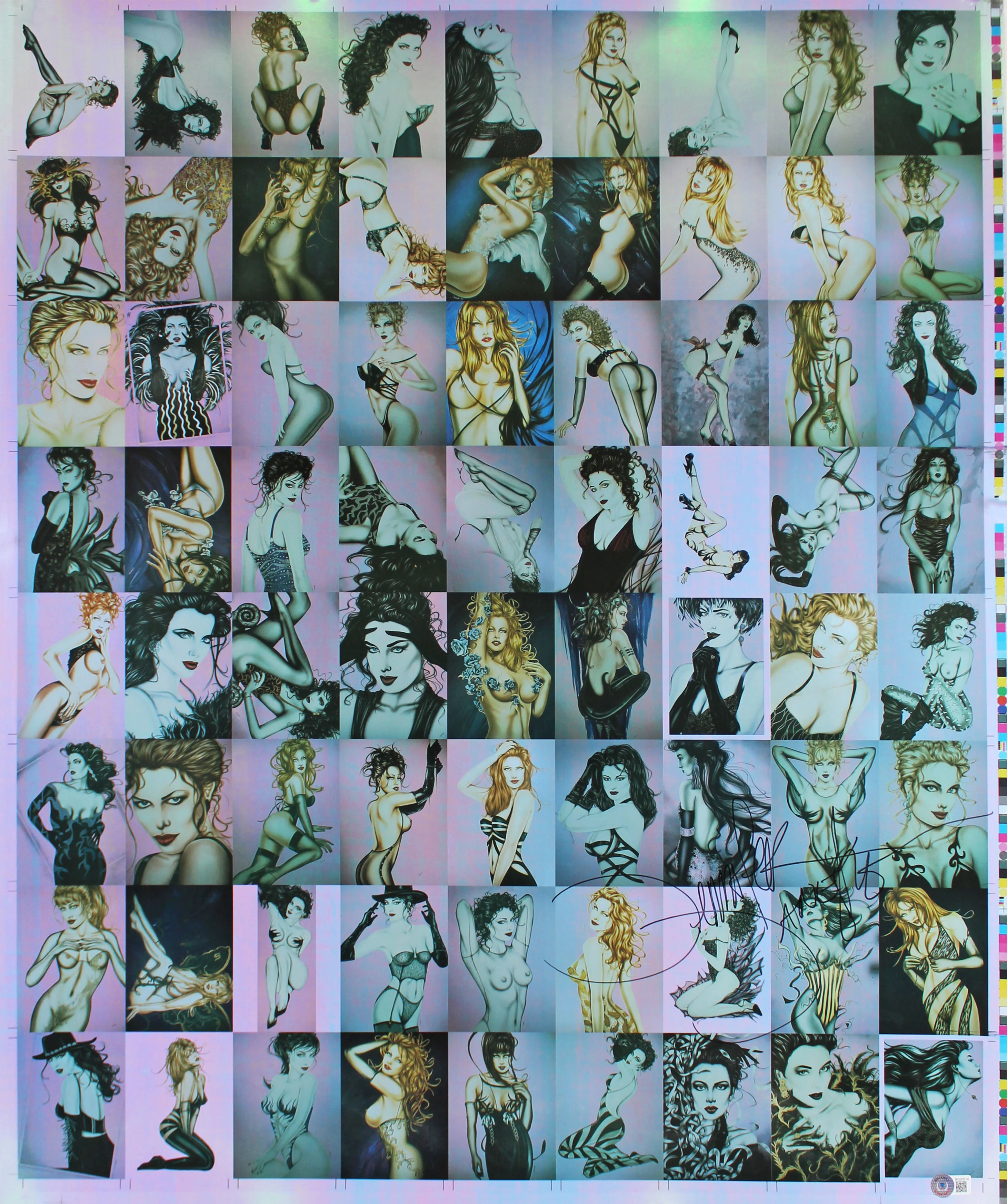 Jennifer Janesko Authentic Signed Premier Pinups Uncut Card Poster BAS #BD20010 - Image 2