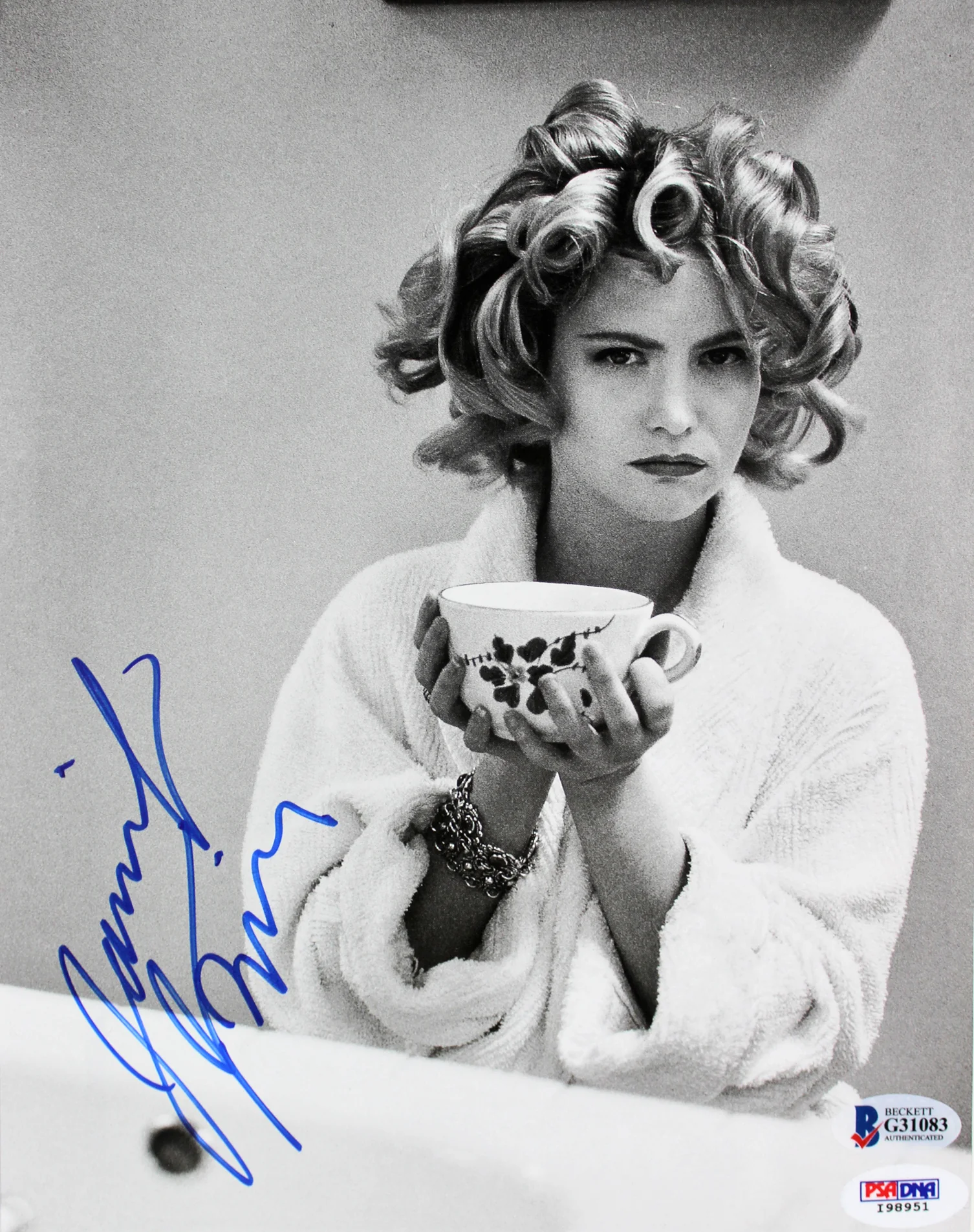 Jennifer Jason Leigh Single White Female Signed Matted Magazine Page Photo BAS - Image 3
