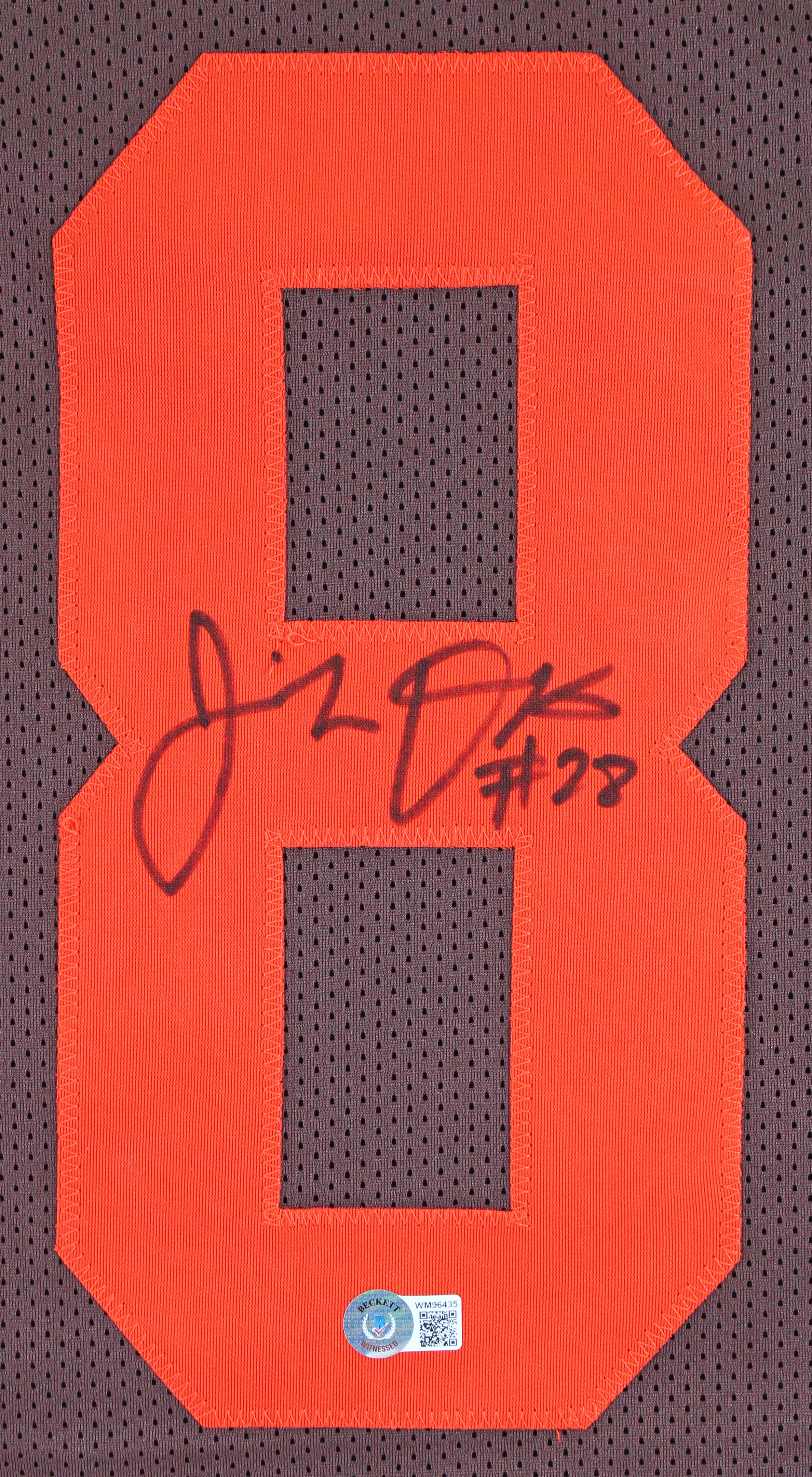 Jeremiah Owusu-Koramoah Authentic Signed Brown Pro Style Jersey BAS Witnessed - Image 3