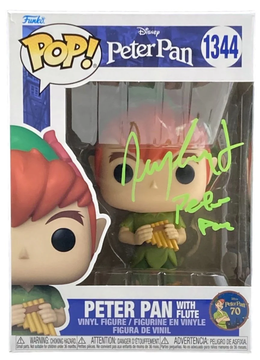 Jeremy Sumpter Signed Peter Pan Funko Pop #1344 Peter Pan Inscribed JSA