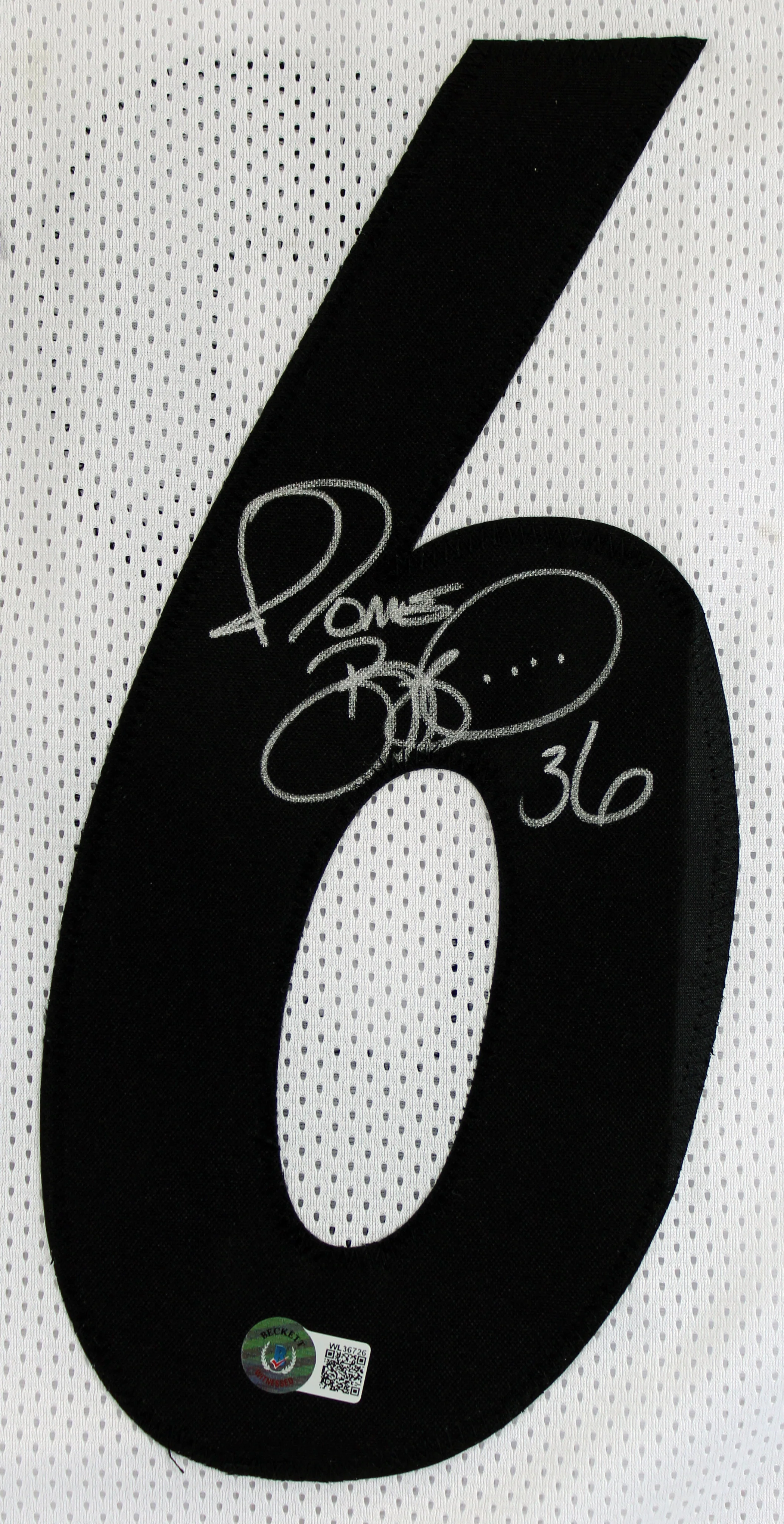 Jerome Bettis Authentic Signed White Pro Style Jersey Autographed BAS Witnessed - Image 3