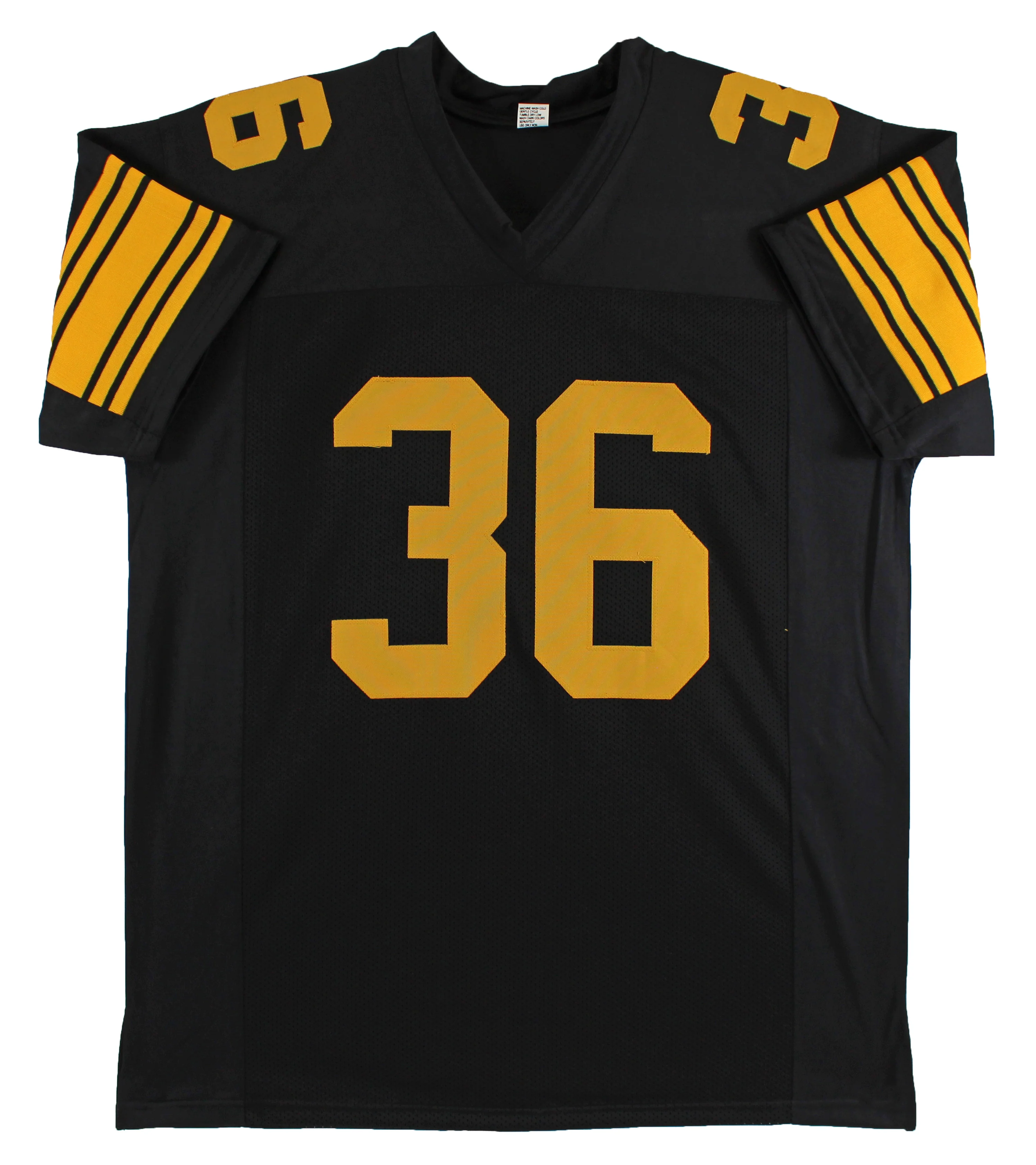 Jerome Bettis Signed Black Pro Style Jersey w/ Yellow #'s BAS Witnessed - Image 4