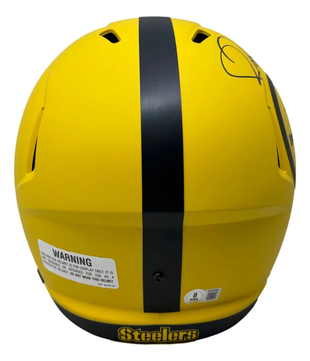 Jerome Bettis Signed Pittsburgh Steelers Full Size Rave Replica Speed Helmet BAS - Image 3