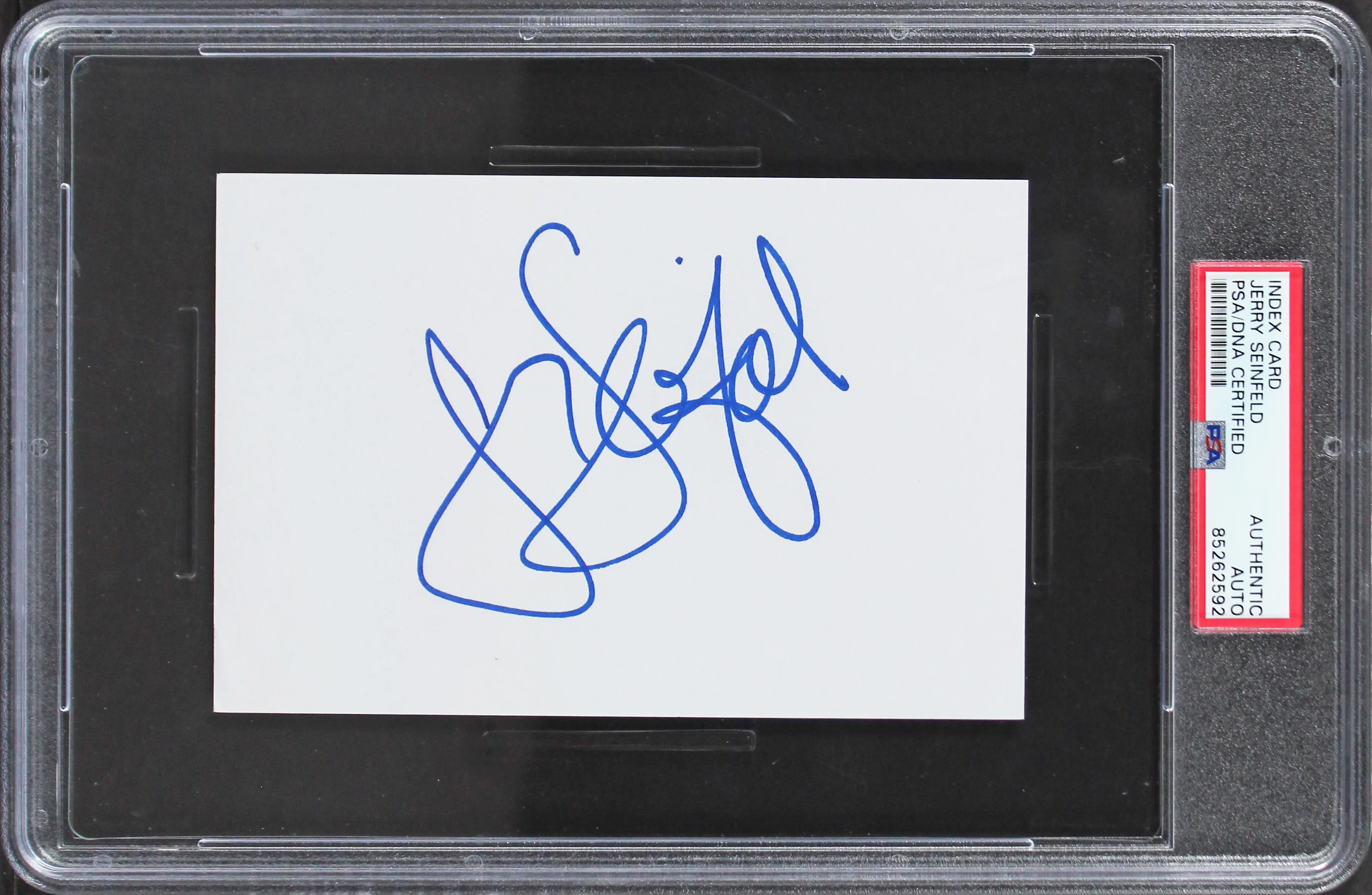 Jerry Seinfeld Authentic Signed 4x6 Index Card Autographed PSA/DNA Slabbed - Image 2