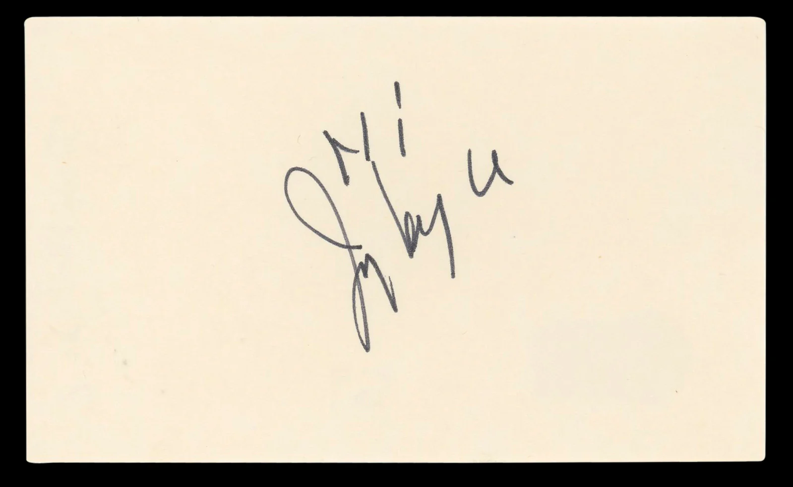 Jerry Van Dyke Coach "Hi" Authentic Signed 3x5 Index Card BAS #BL96747 - Image 2
