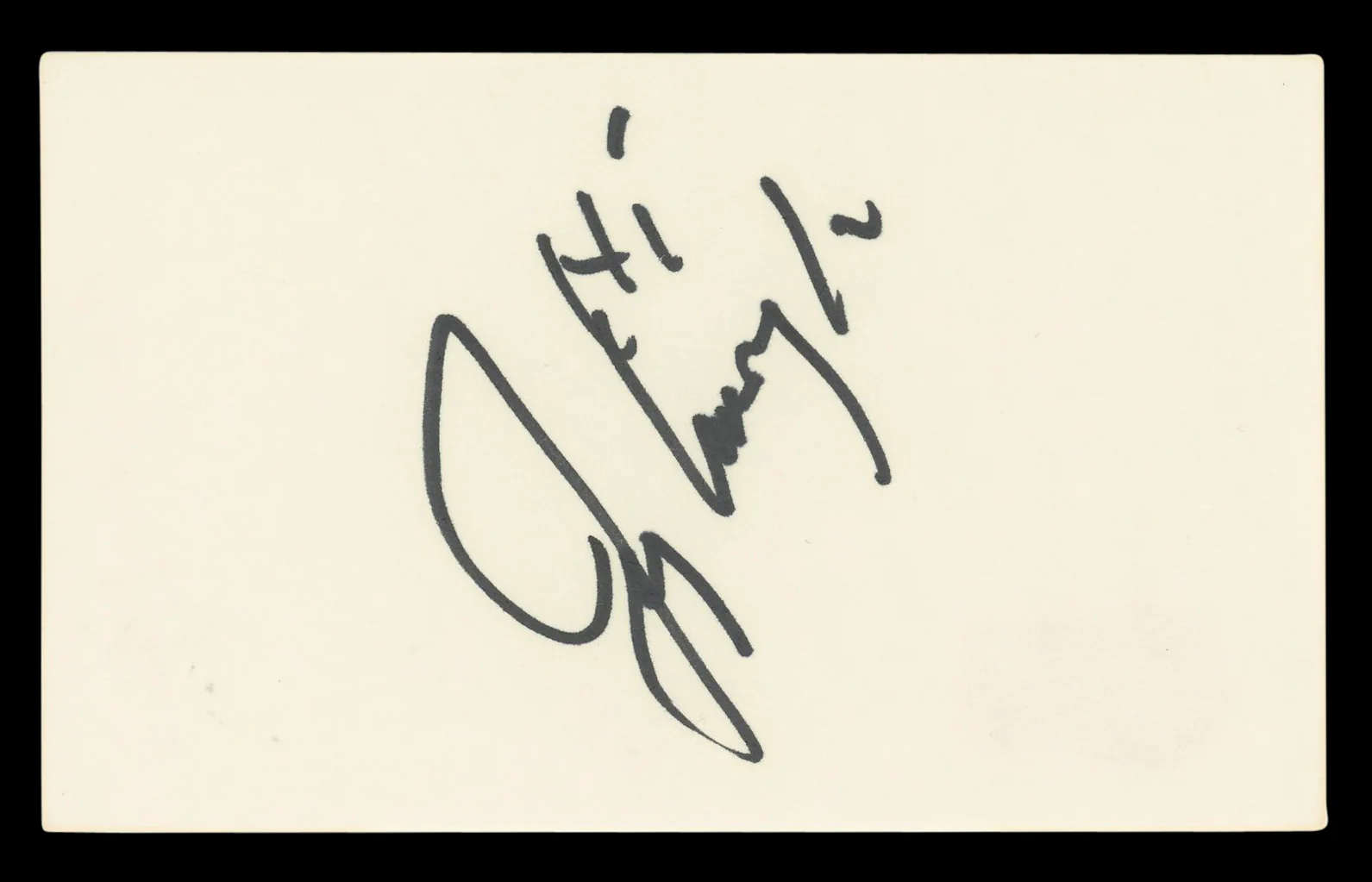 Jerry Van Dyke Coach "Hi" Authentic Signed 3x5 Index Card BAS #BL96751 - Image 2