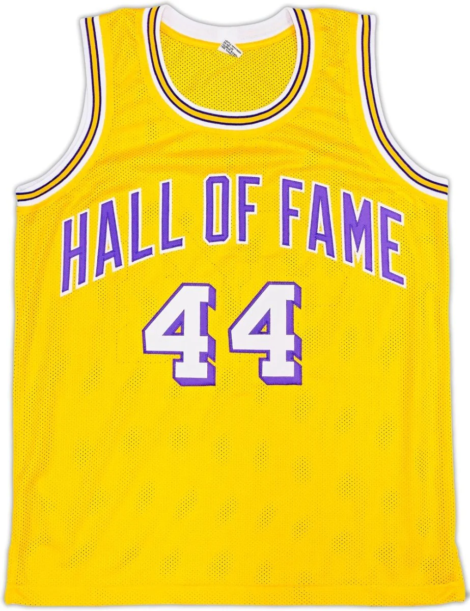 Jerry West Los Angeles Signed Yellow Basketball Jersey BAS - Image 3