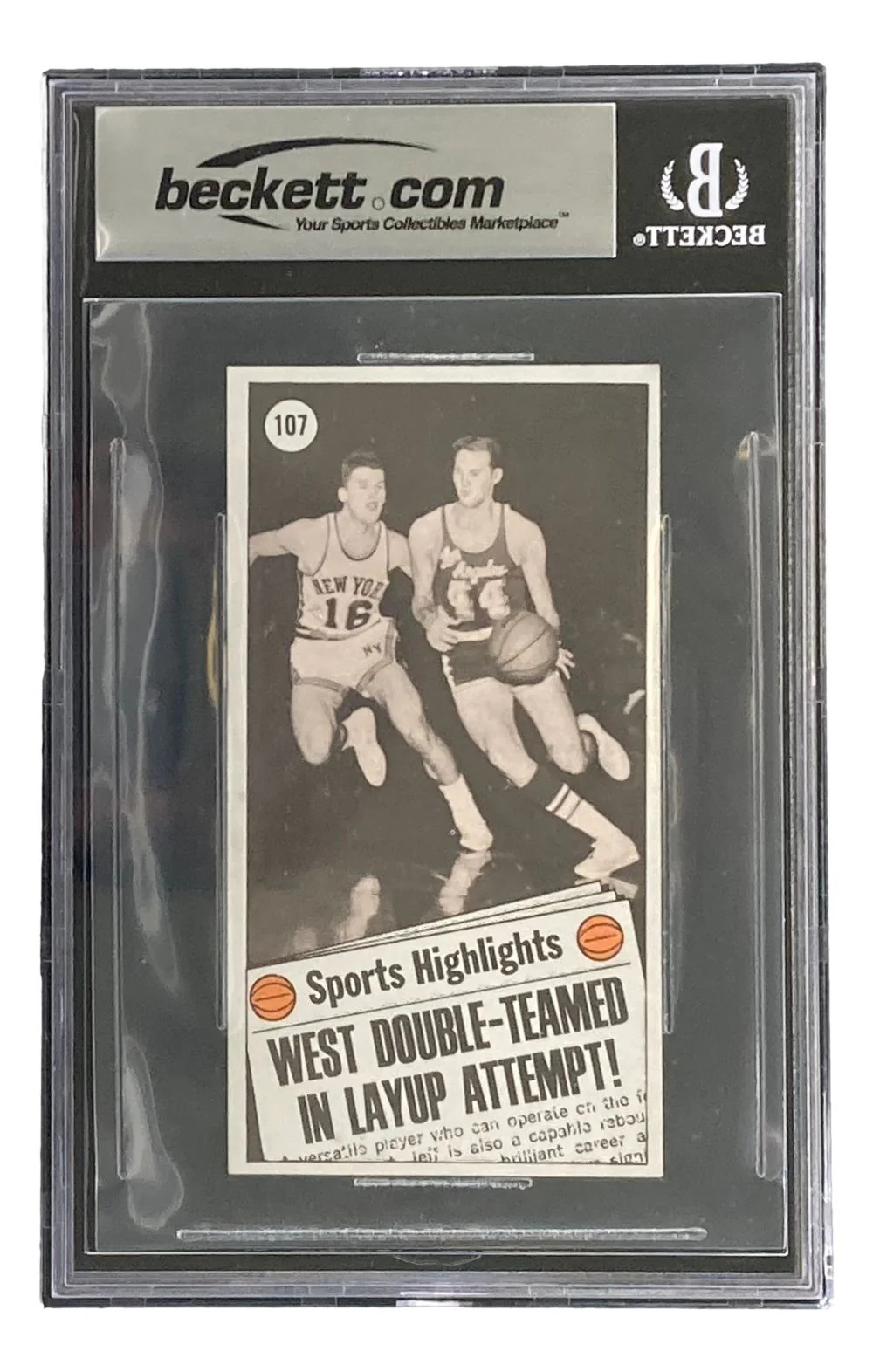 Jerry West Signed 1970-71 Topps #107 Los Angeles Lakers Trading Card BAS - Image 2