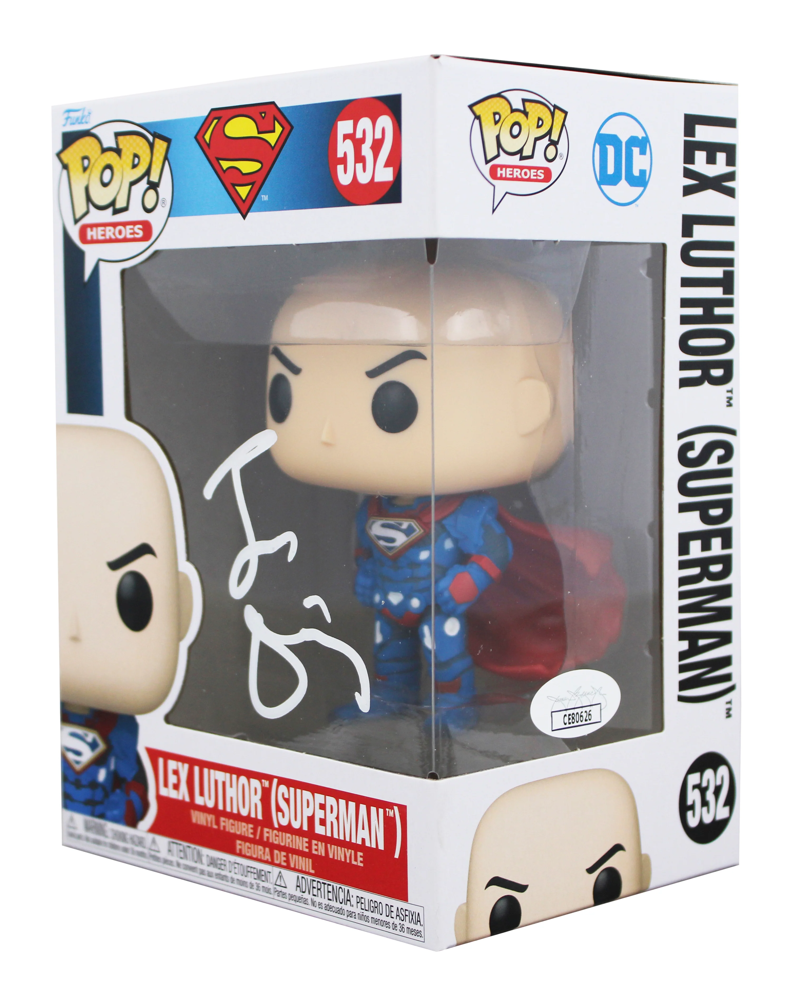Jesse Eisenberg Superman Signed Lex Luthor #532 Funko Pop Vinyl Figure JSA - Image 3