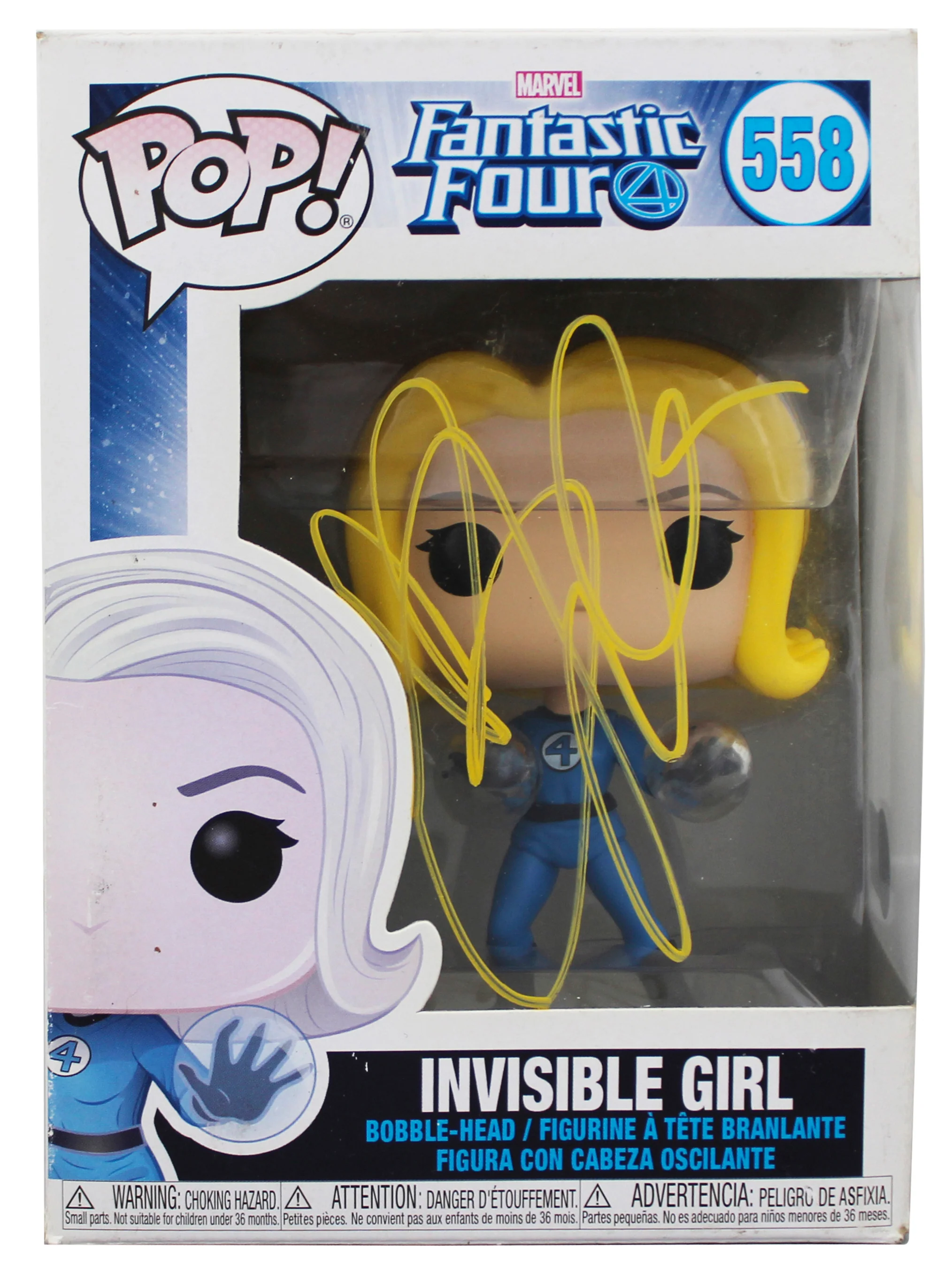 Jessica Alba Fantastic Four Signed Invisible Girl Funko Pop Vinyl Figure BAS - Image 2