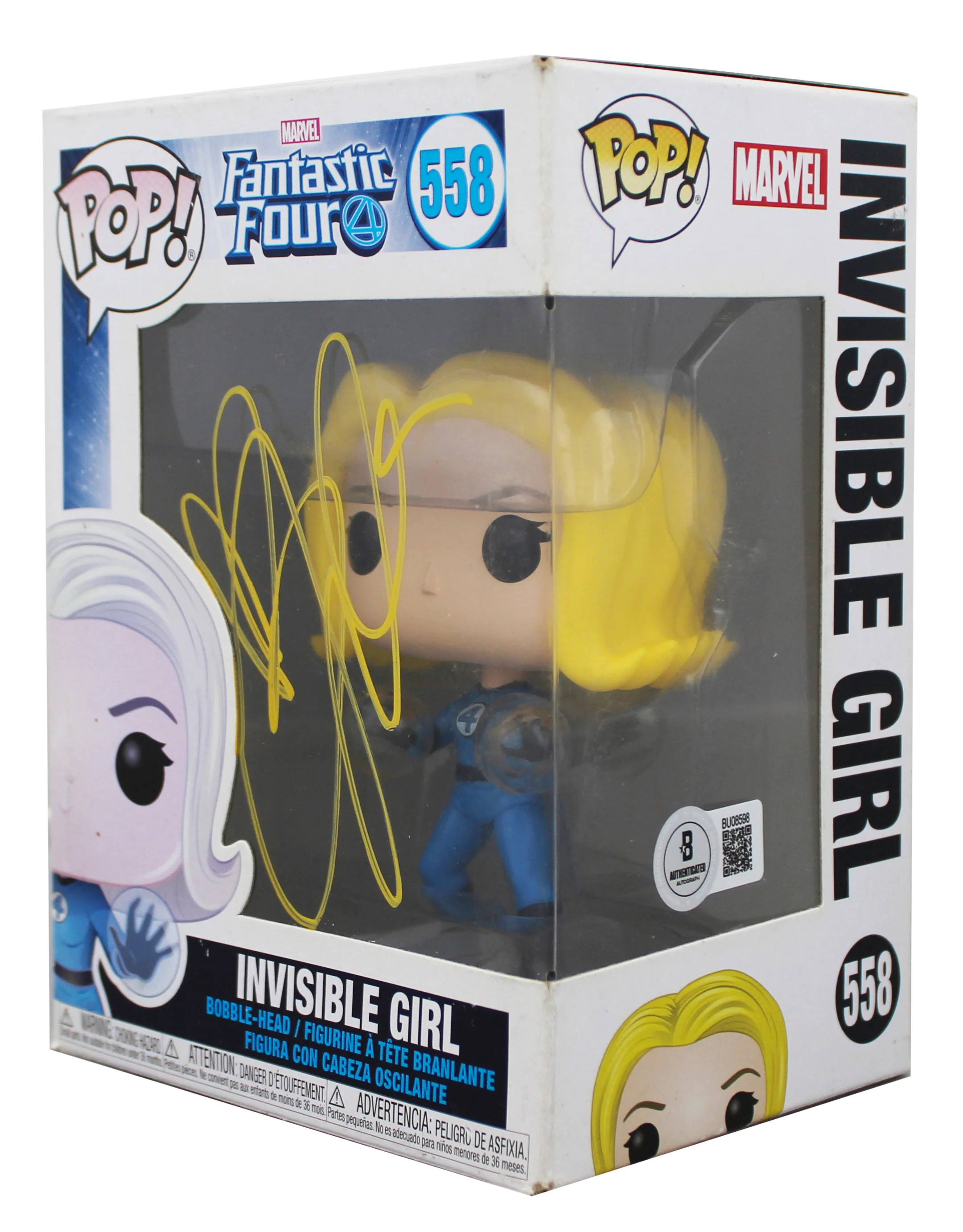 Jessica Alba Fantastic Four Signed Invisible Girl Funko Pop Vinyl Figure BAS - Image 3