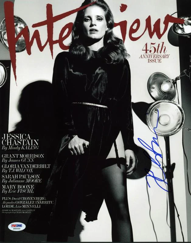 Jessica Chastain Sexy Signed Authentic 11X14 Photo Autographed PSA/DNA #X80069