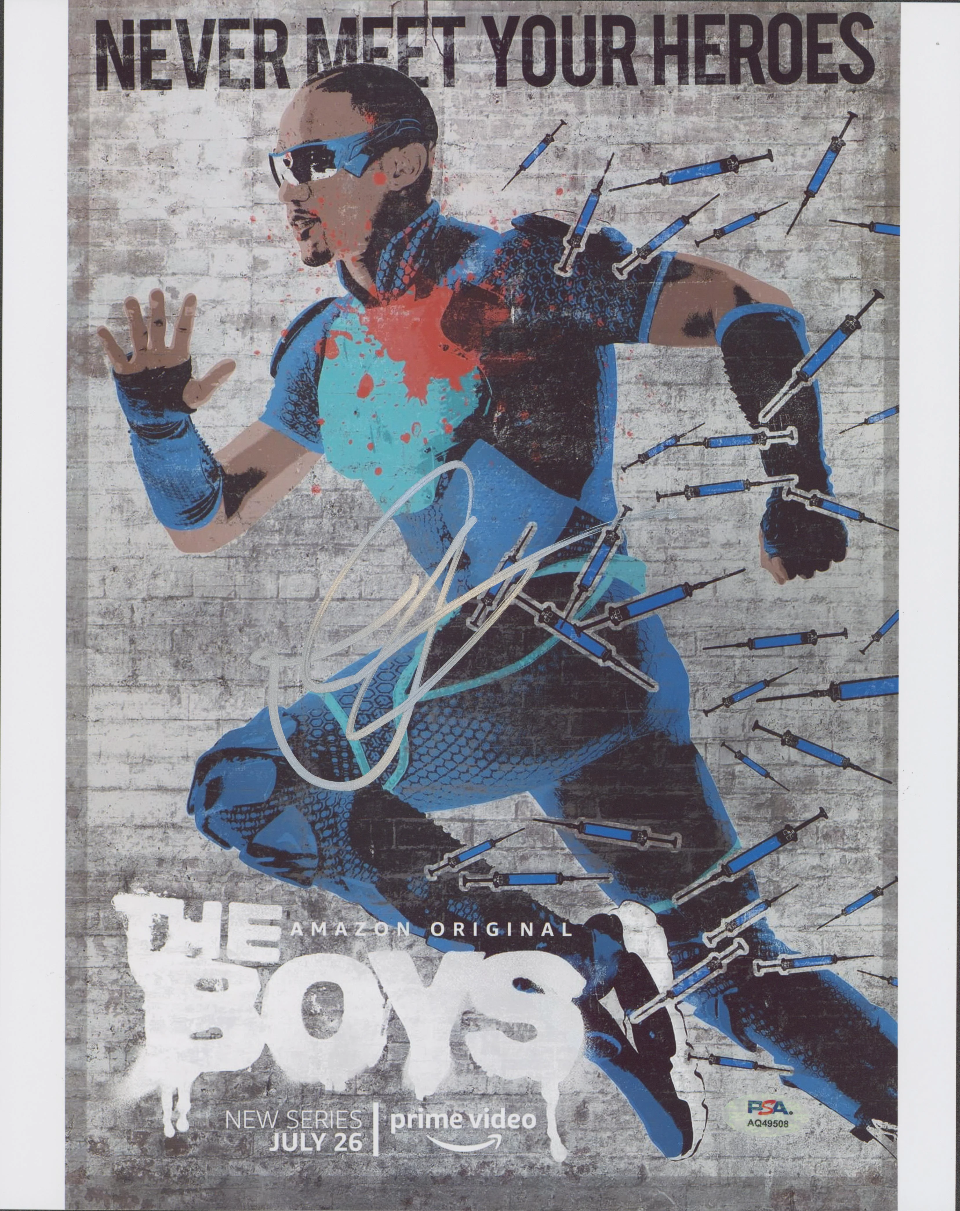 Jessie T. Usher The Boys Authentic Signed 11x14 Vertical Photo PSA/DNA #AQ49508 - Image 2