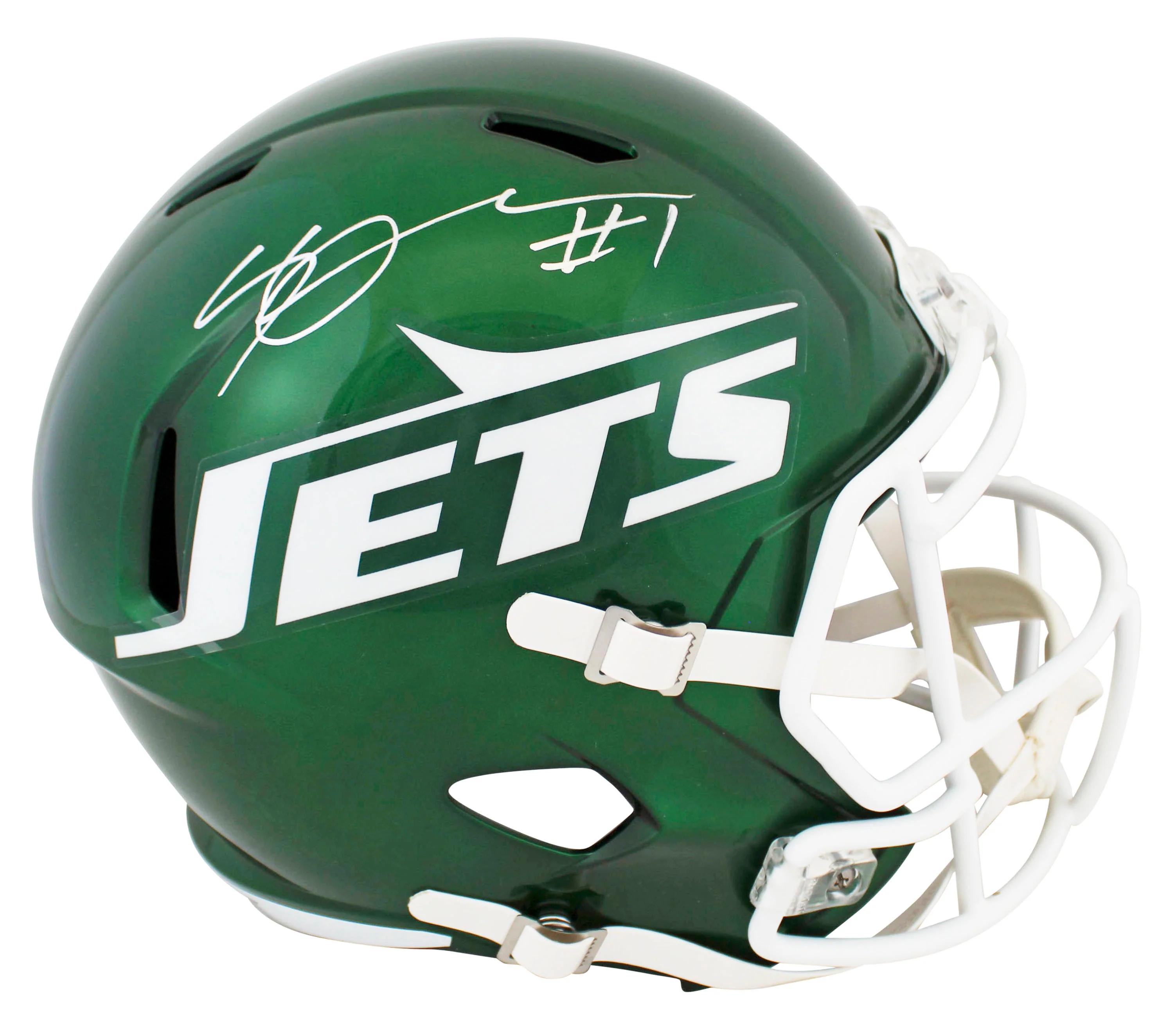Jets Ahmad "Sauce" Gardner Signed Full Size Speed Rep Helmet W/ Case BAS Witness - Image 3