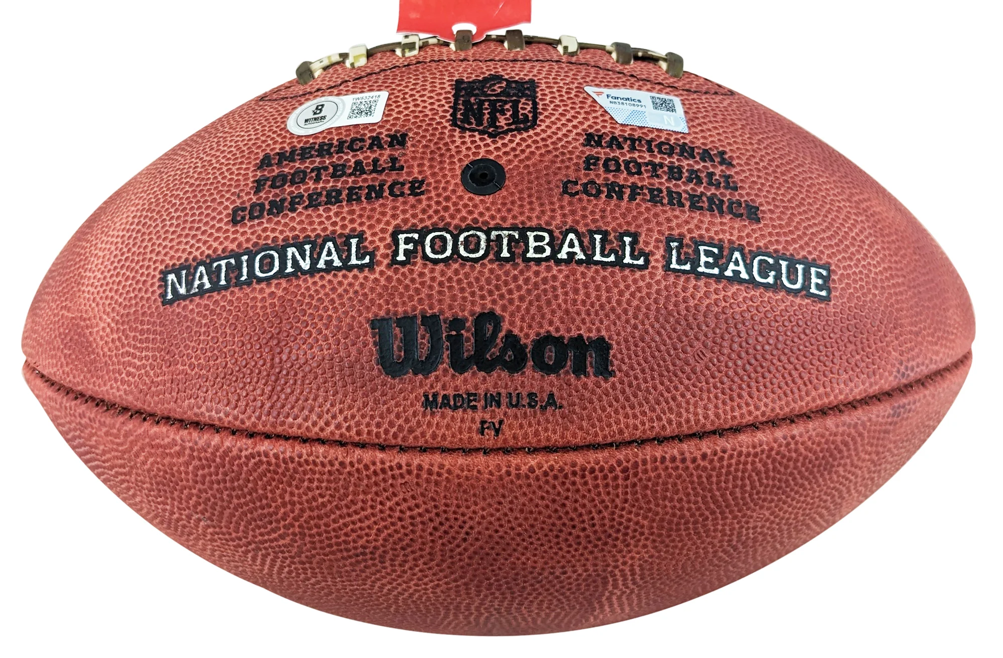 Jets Ahman "Sauce" Gardner & Garrett Wilson Signed "Duke" Football W/ Case BAS W - Image 6