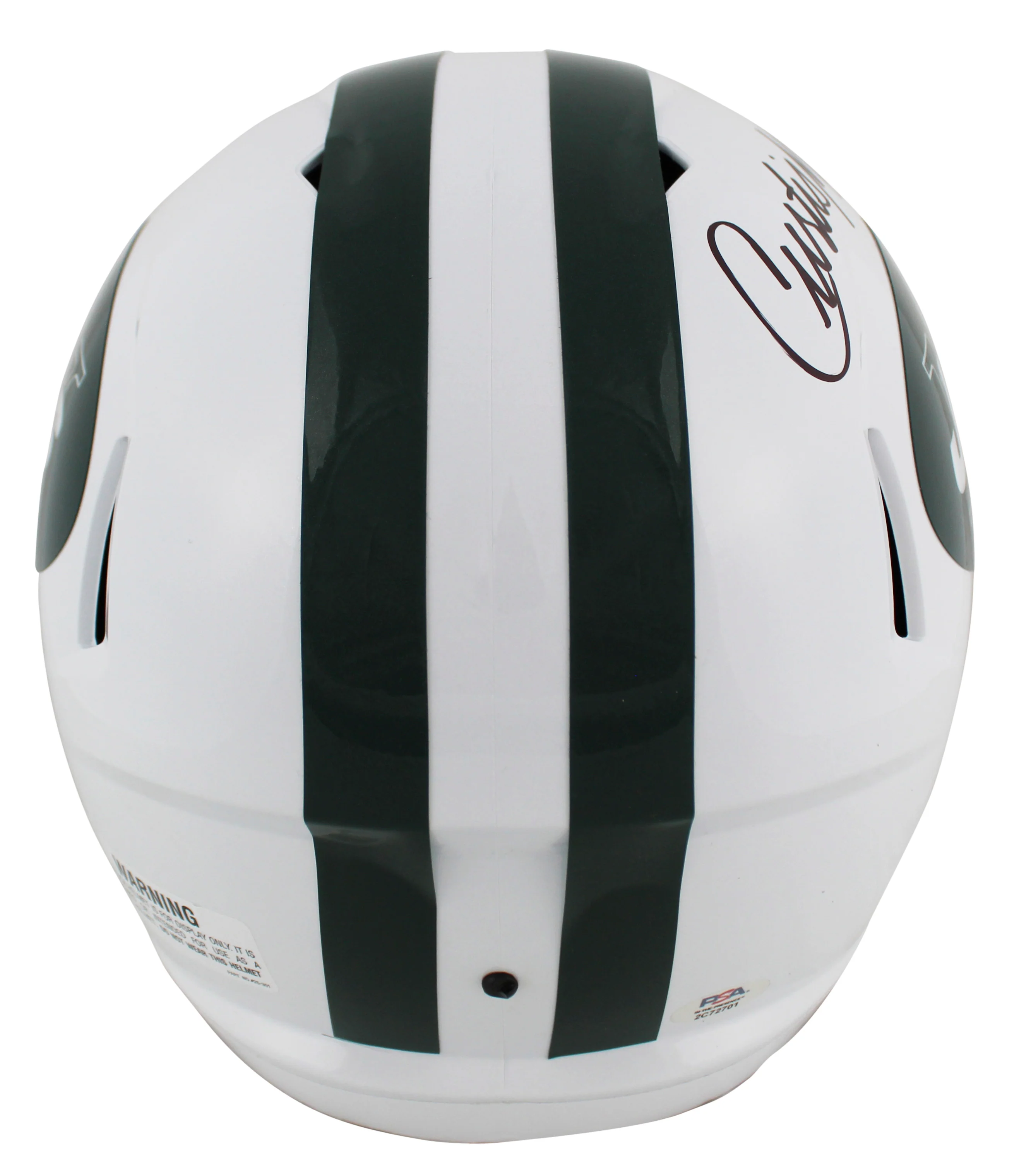 Jets Curtis Martin Signed 1998-18 TB Full Size Speed Rep Helmet w Case PSA Itp - Image 4