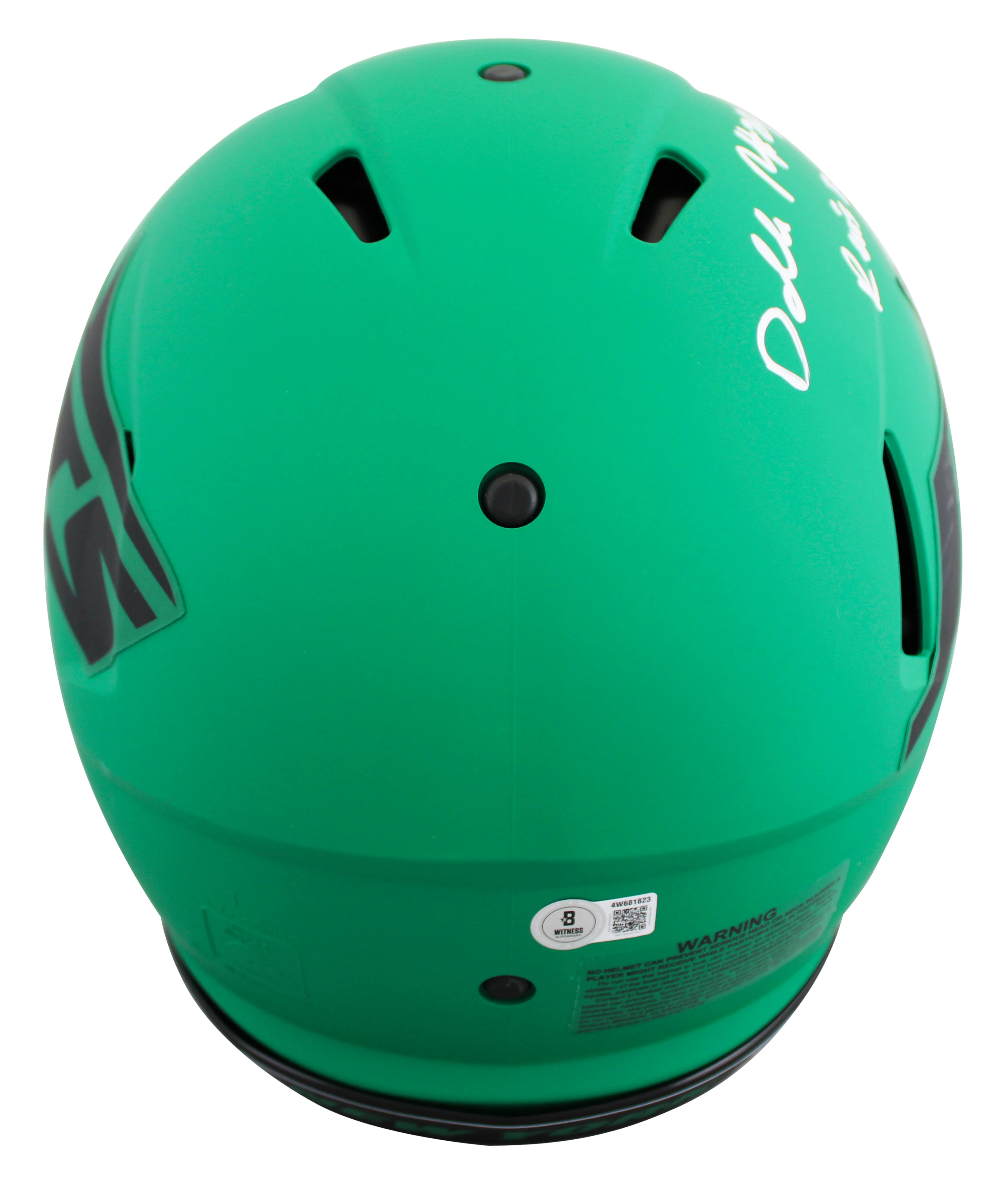 Jets Darelle Revis "2x Insc" Signed Rave Full Size Proline Helmet BAS Witnessed - Image 3