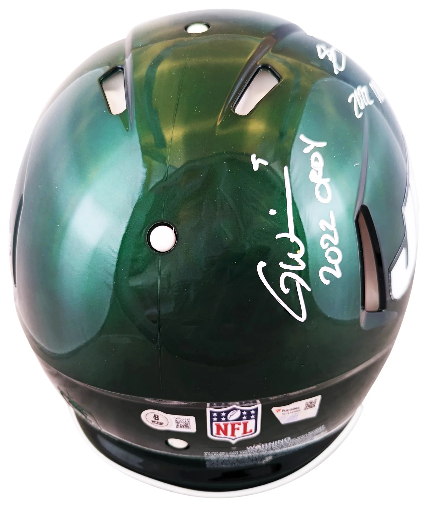 Jets Garrett Wilson & Ahmad "Sauce" Gardner Signed F/S Proline Helmet BAS Wit - Image 3