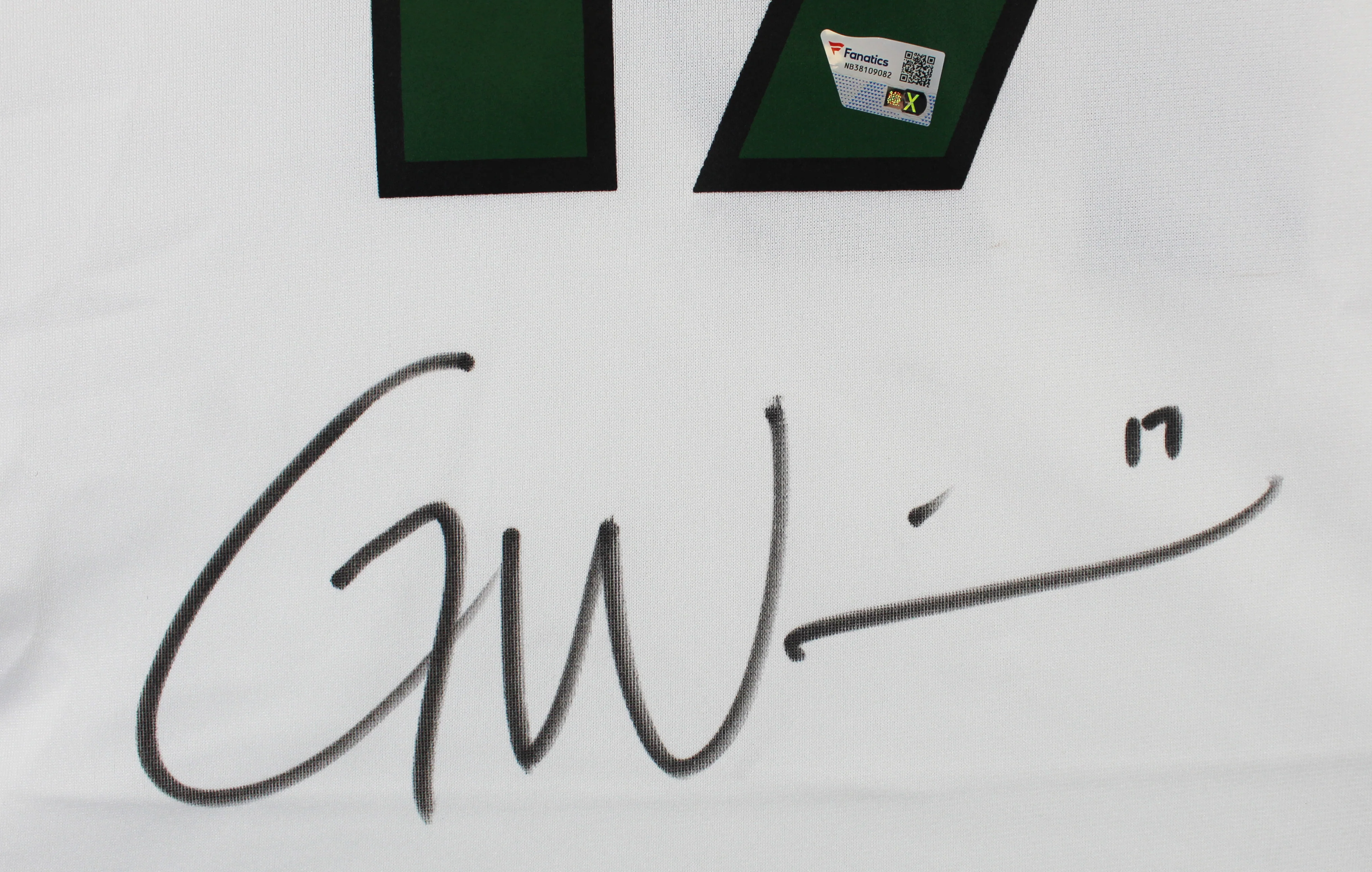 Jets Garrett Wilson Authentic Signed White Nike Game Jersey Autographed Fanatics - Image 3