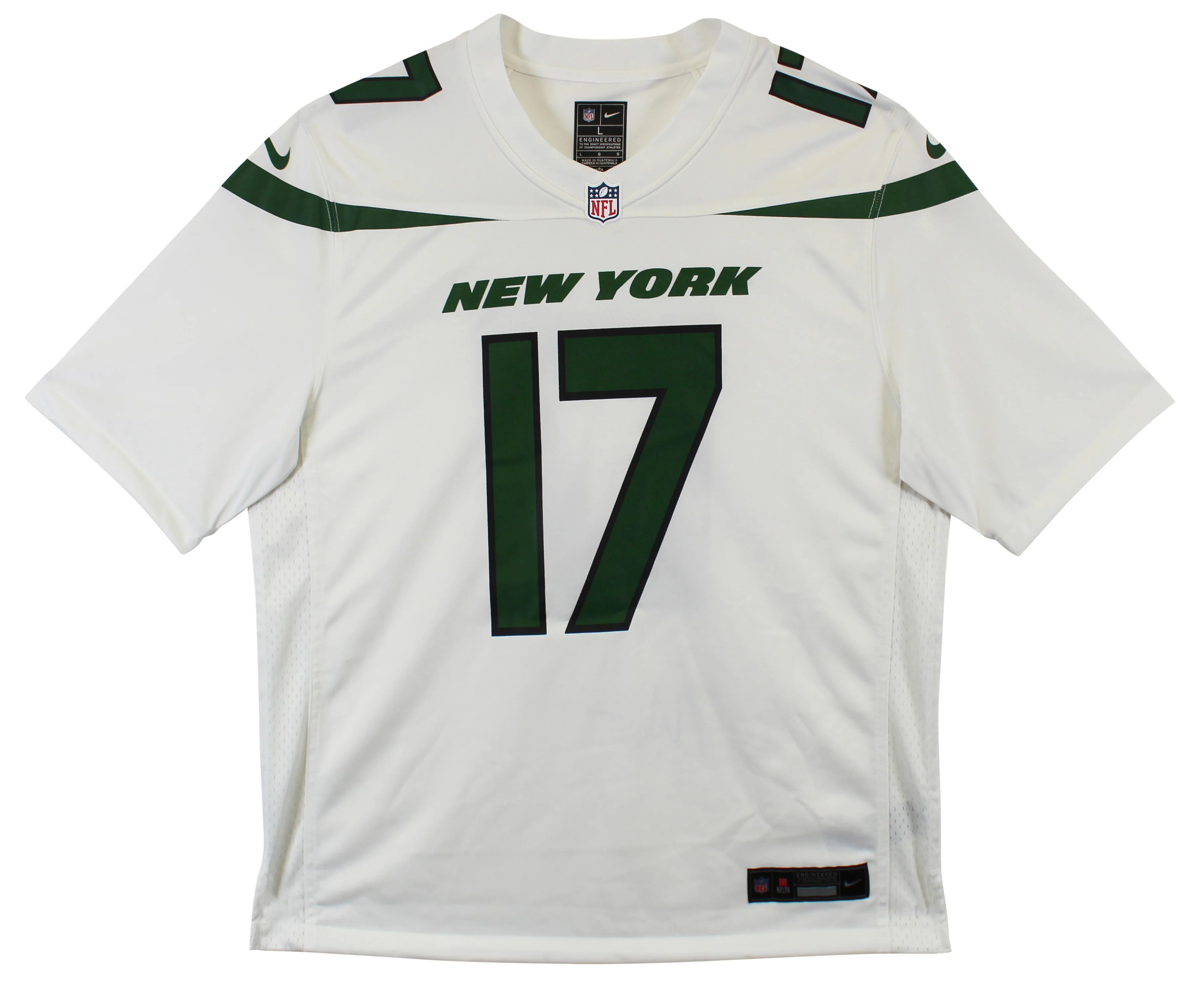 Jets Garrett Wilson Authentic Signed White Nike Game Jersey Autographed Fanatics - Image 4