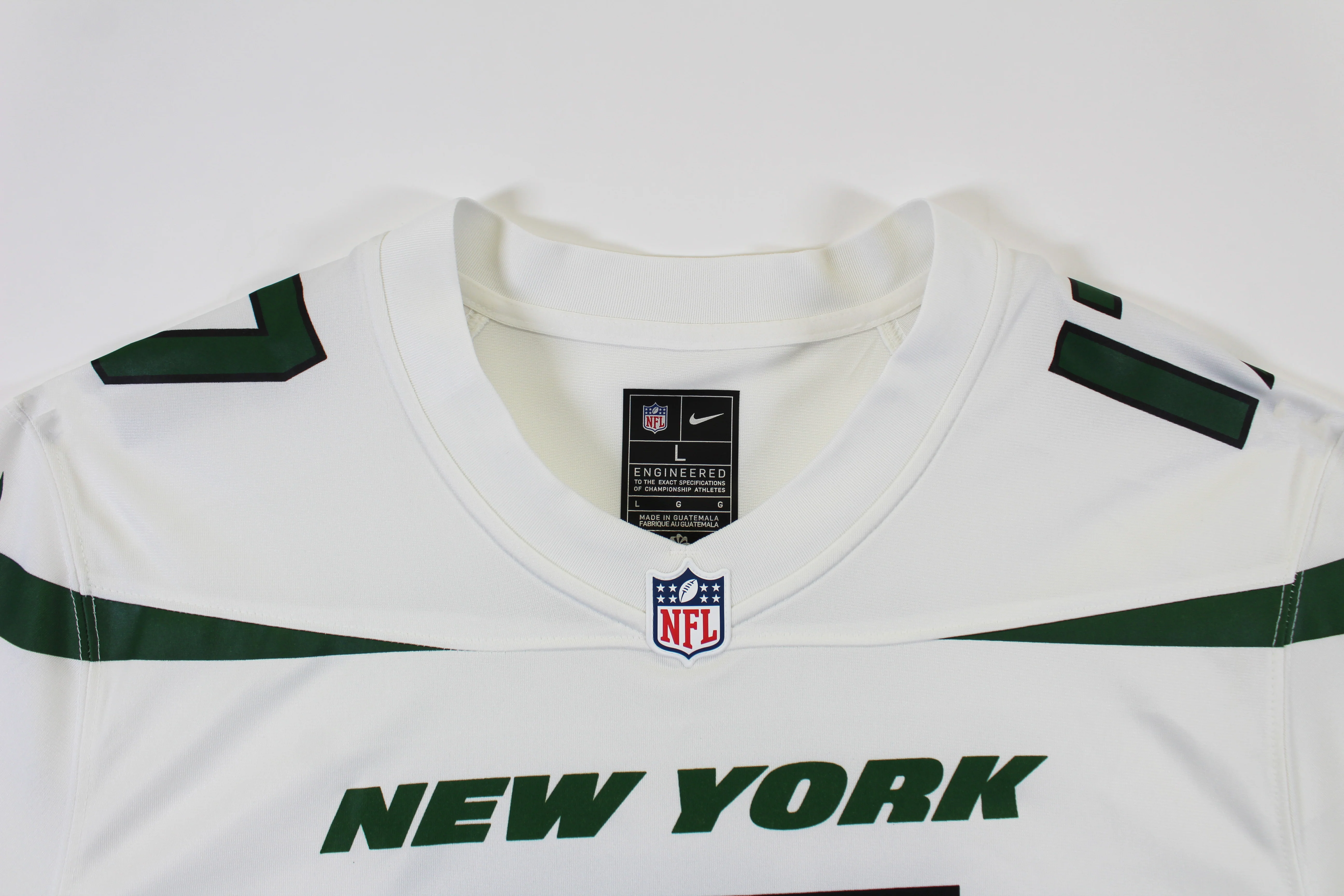 Jets Garrett Wilson Authentic Signed White Nike Game Jersey Autographed Fanatics - Image 5