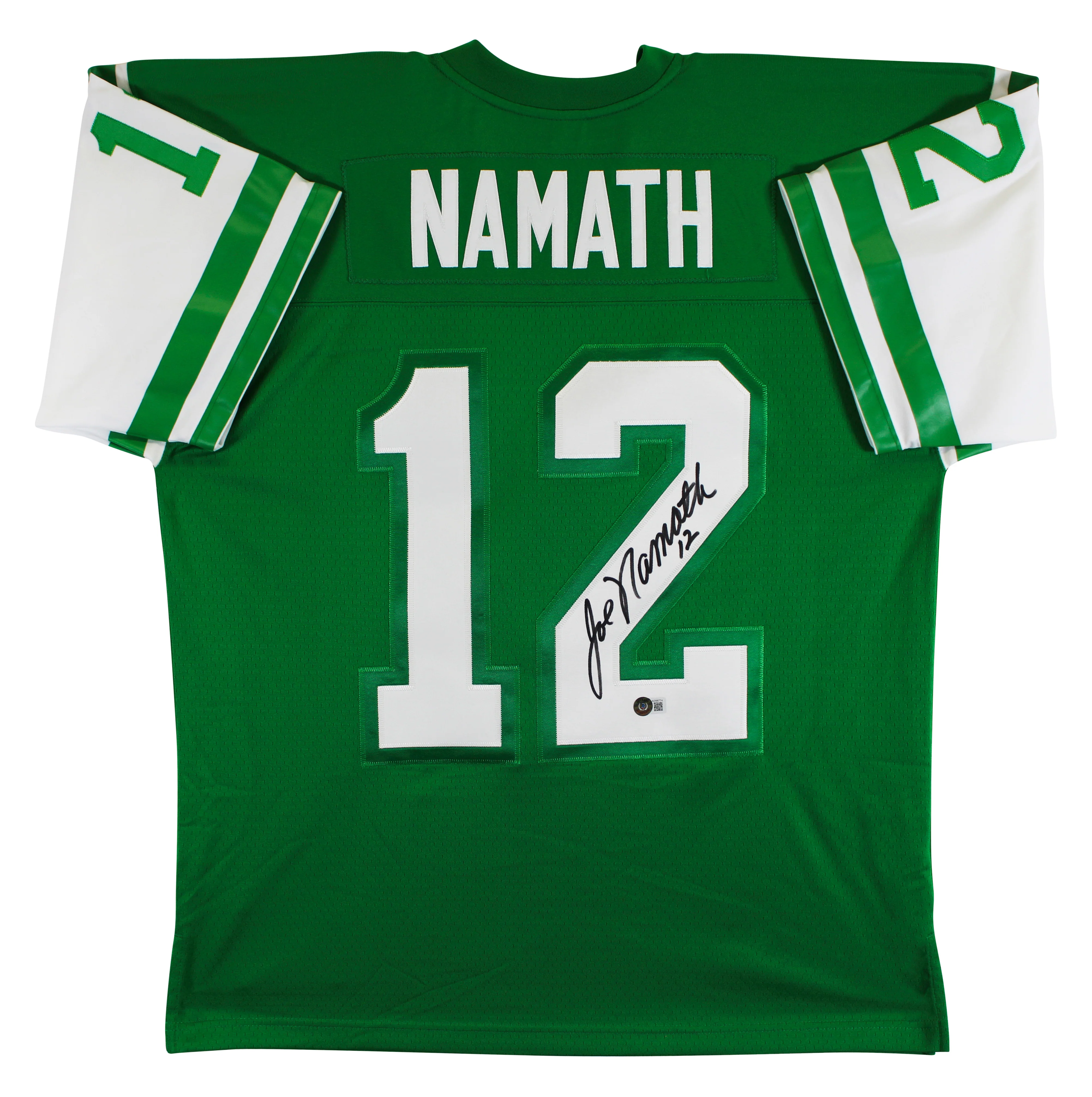 Jets Joe Namath Authentic Signed Green Mitchell & Ness Jersey Autographed BAS 2 - Image 3