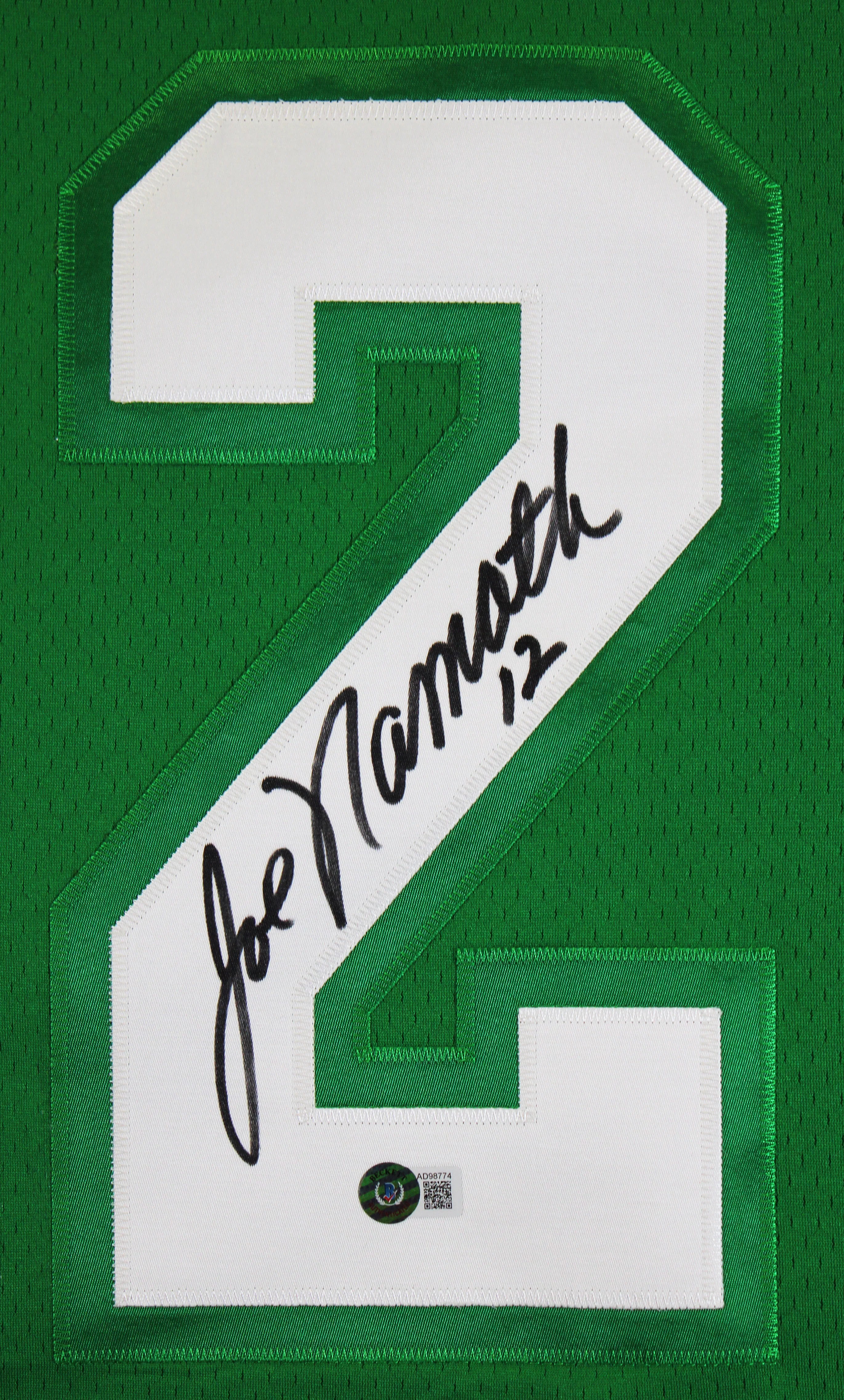 Jets Joe Namath Authentic Signed Green Mitchell & Ness Jersey Autographed BAS 2 - Image 4