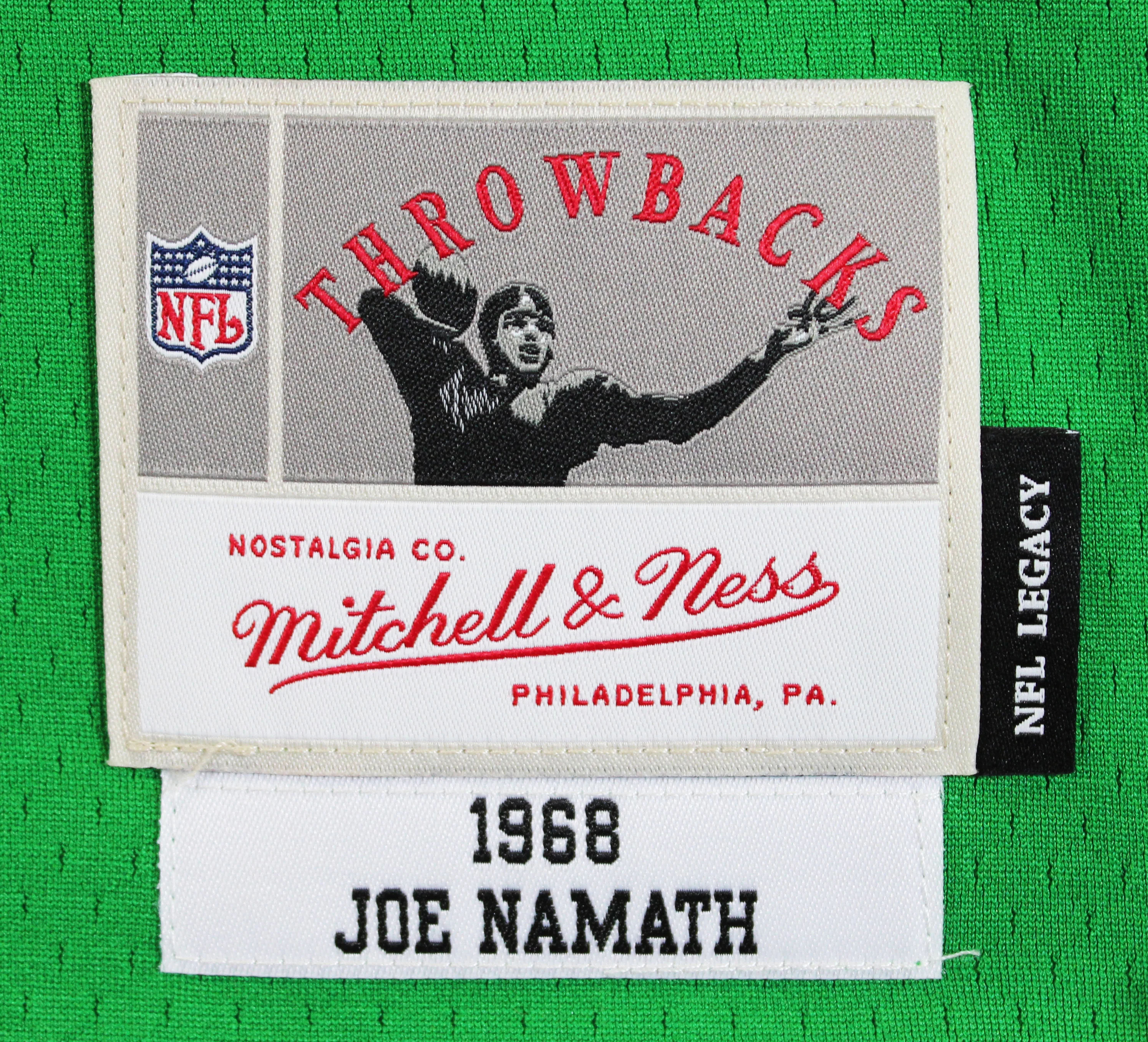 Jets Joe Namath Authentic Signed Green Mitchell & Ness Jersey Autographed BAS 2 - Image 7