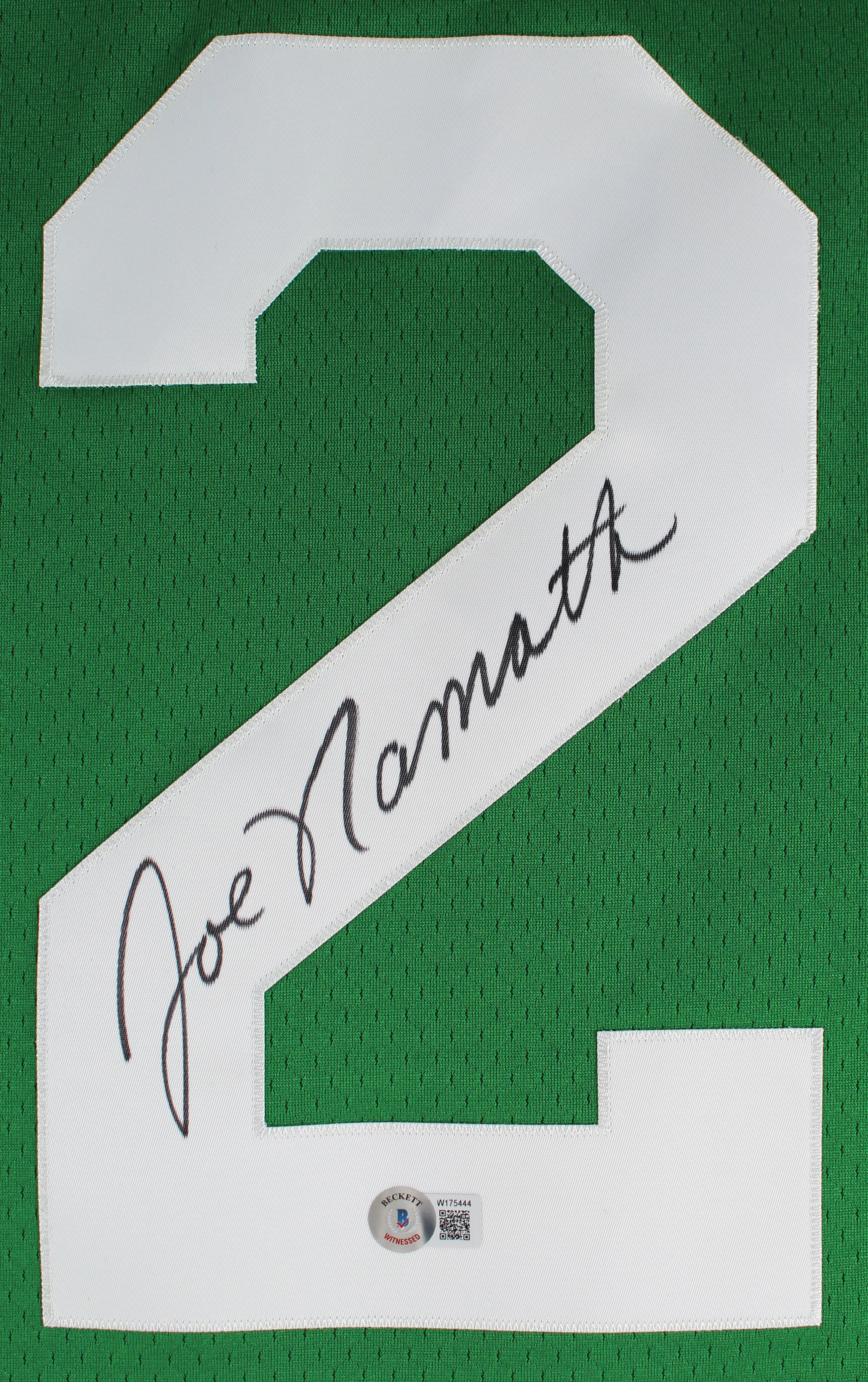 Jets Joe Namath Authentic Signed Green Mitchell & Ness Jersey Autographed BAS Witnessed - Image 3