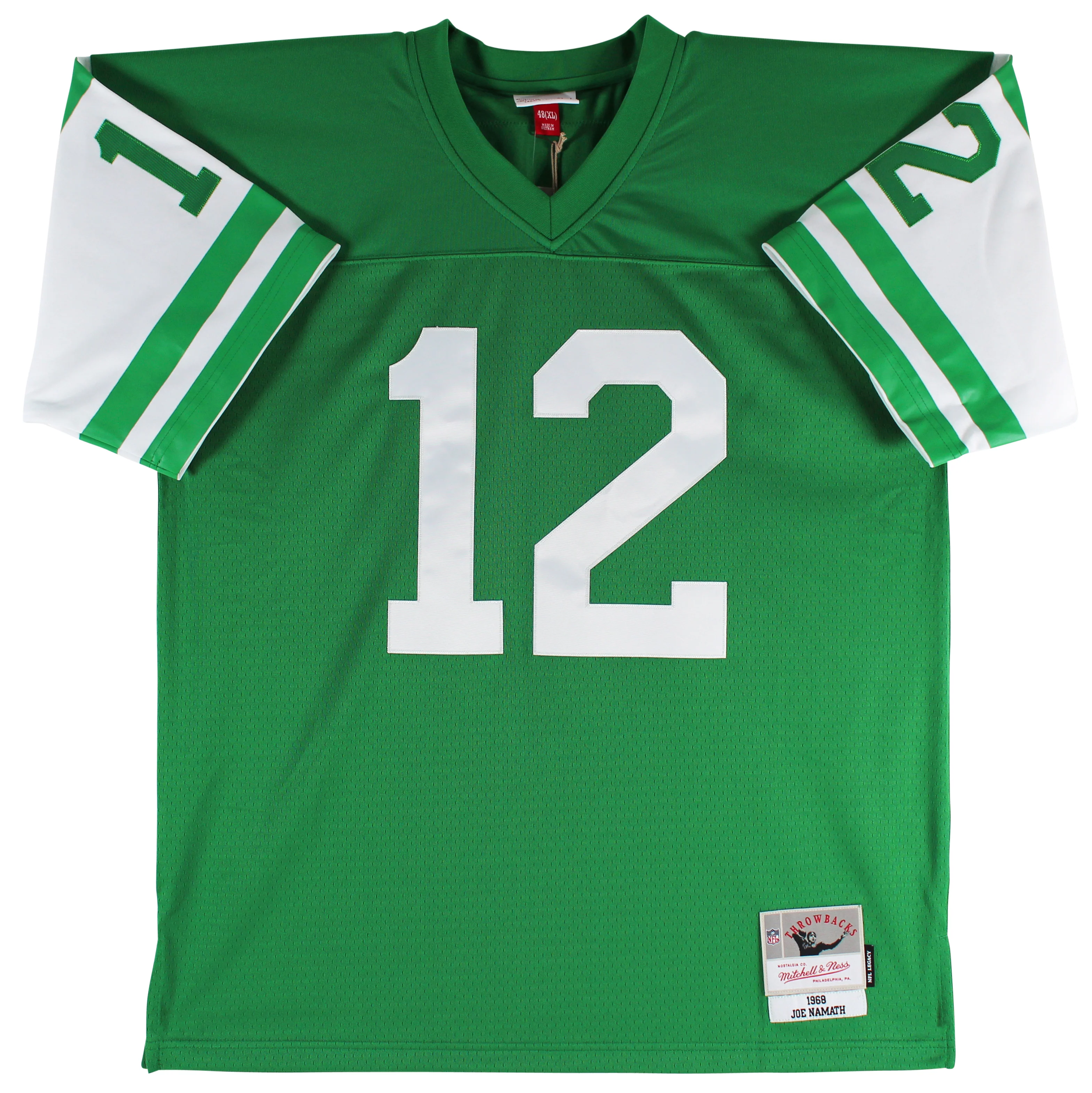 Jets Joe Namath Authentic Signed Green Mitchell & Ness Jersey Autographed BAS Witnessed - Image 4