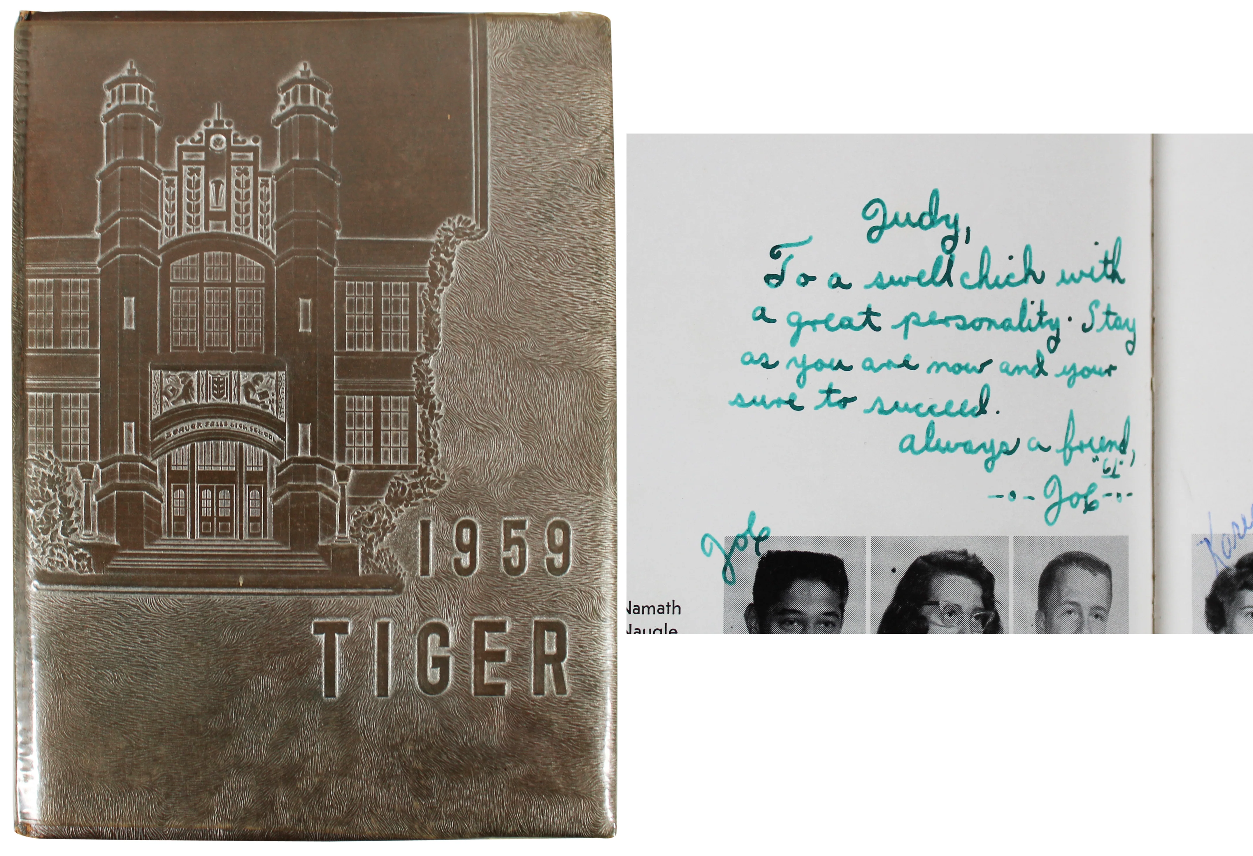 Jets Joe Namath Signed 1959 Beaver Falls High School Year Book PSA/DNA #Z05331