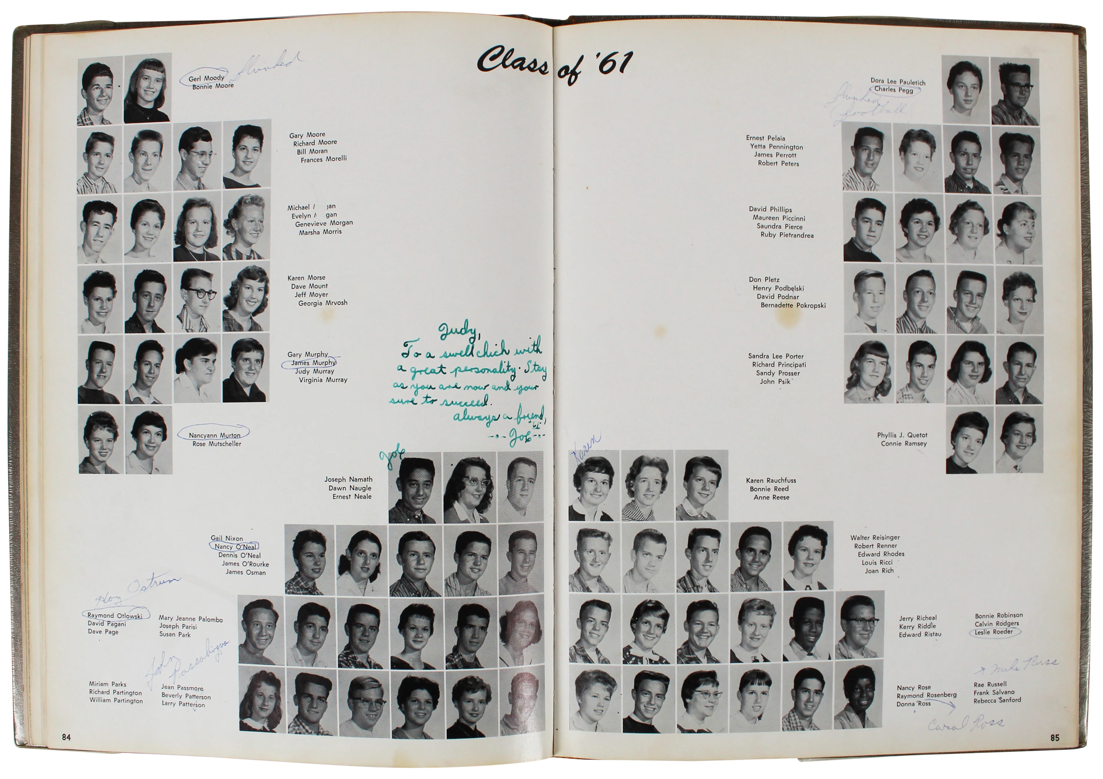 Jets Joe Namath Signed 1959 Beaver Falls High School Year Book PSA/DNA #Z05331 - Image 4