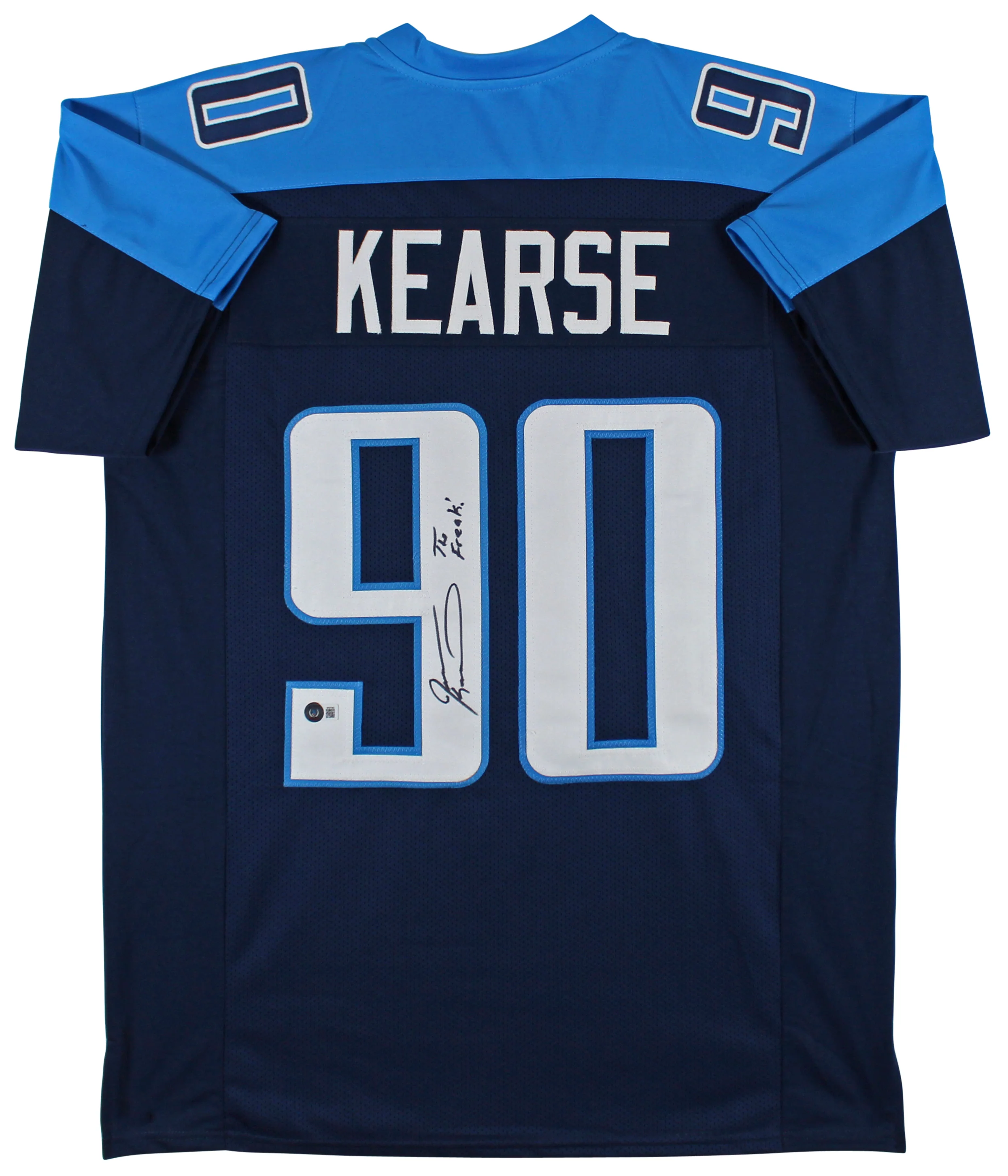 Jevon Kearse "The Freak" Signed Navy Blue Pro Style Jersey Signed On #9 BAS Wit - Image 2