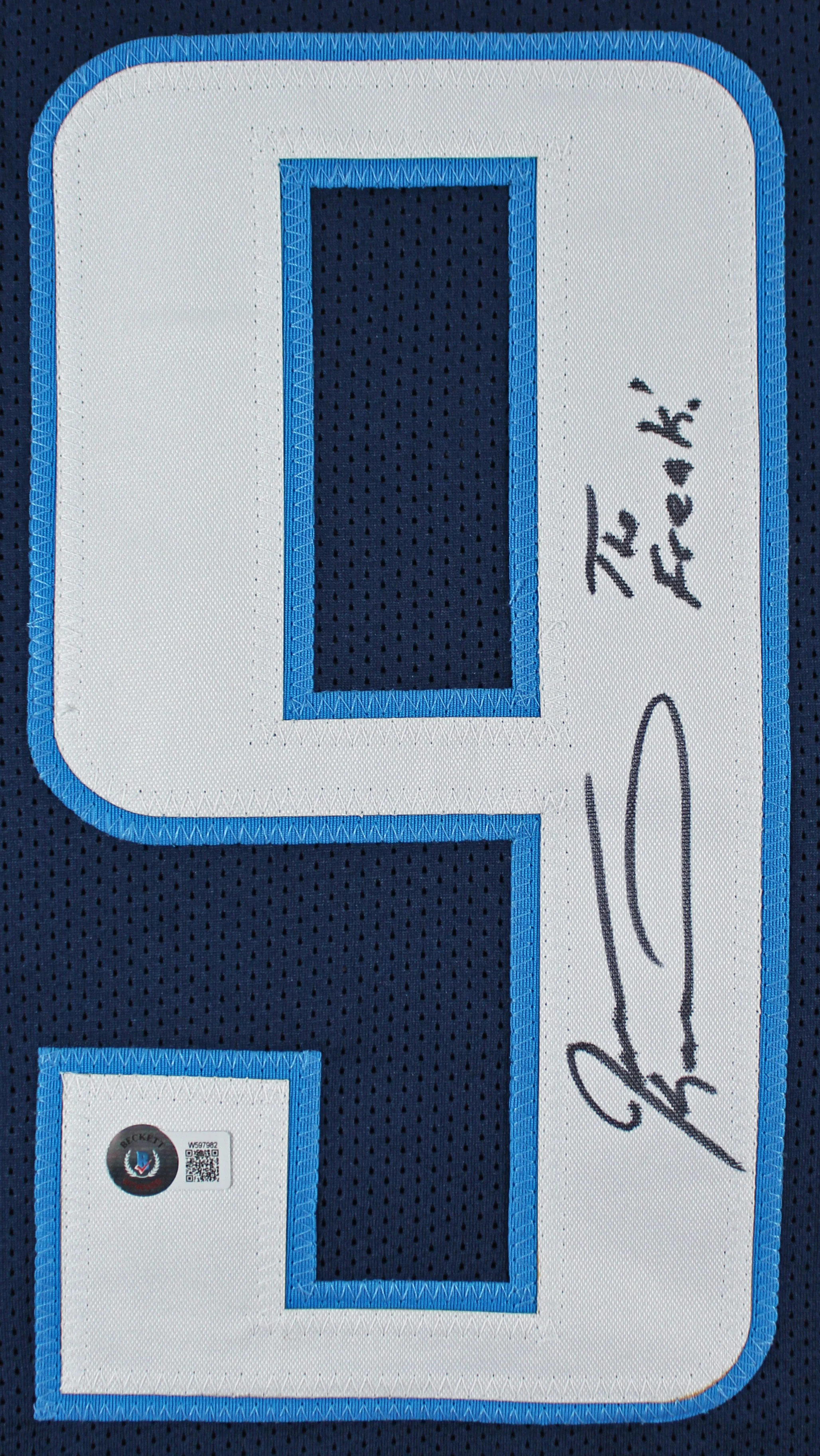 Jevon Kearse "The Freak" Signed Navy Blue Pro Style Jersey Signed On #9 BAS Wit - Image 3