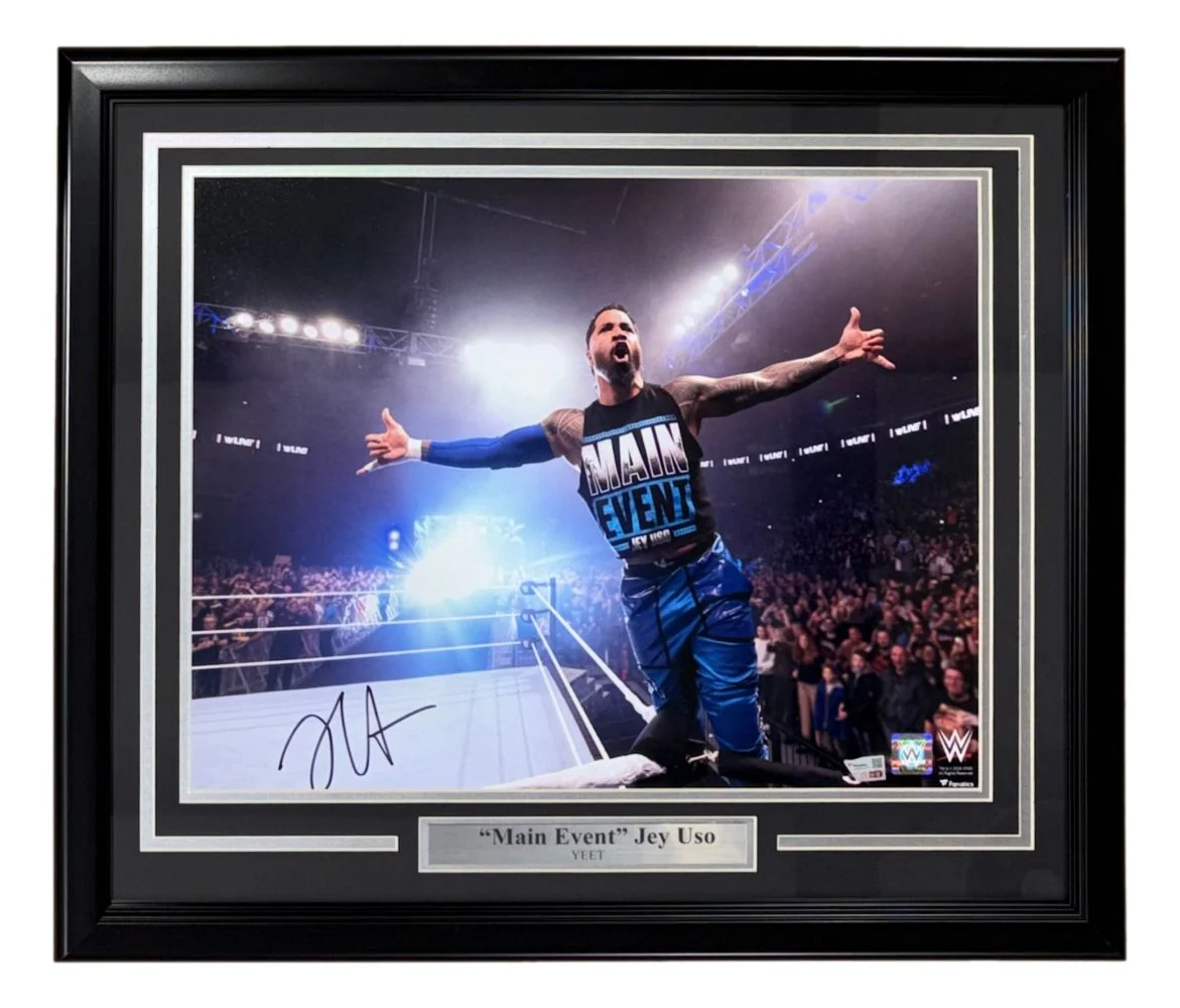 Jey Uso Signed Framed 16x20 WWE Entrance Photo Fanatics