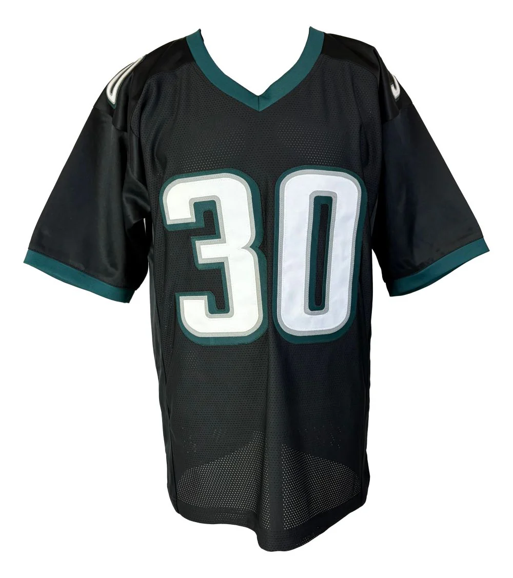 Jihaad Campbell Philadelphia Signed Black Football Jersey BAS - Image 3