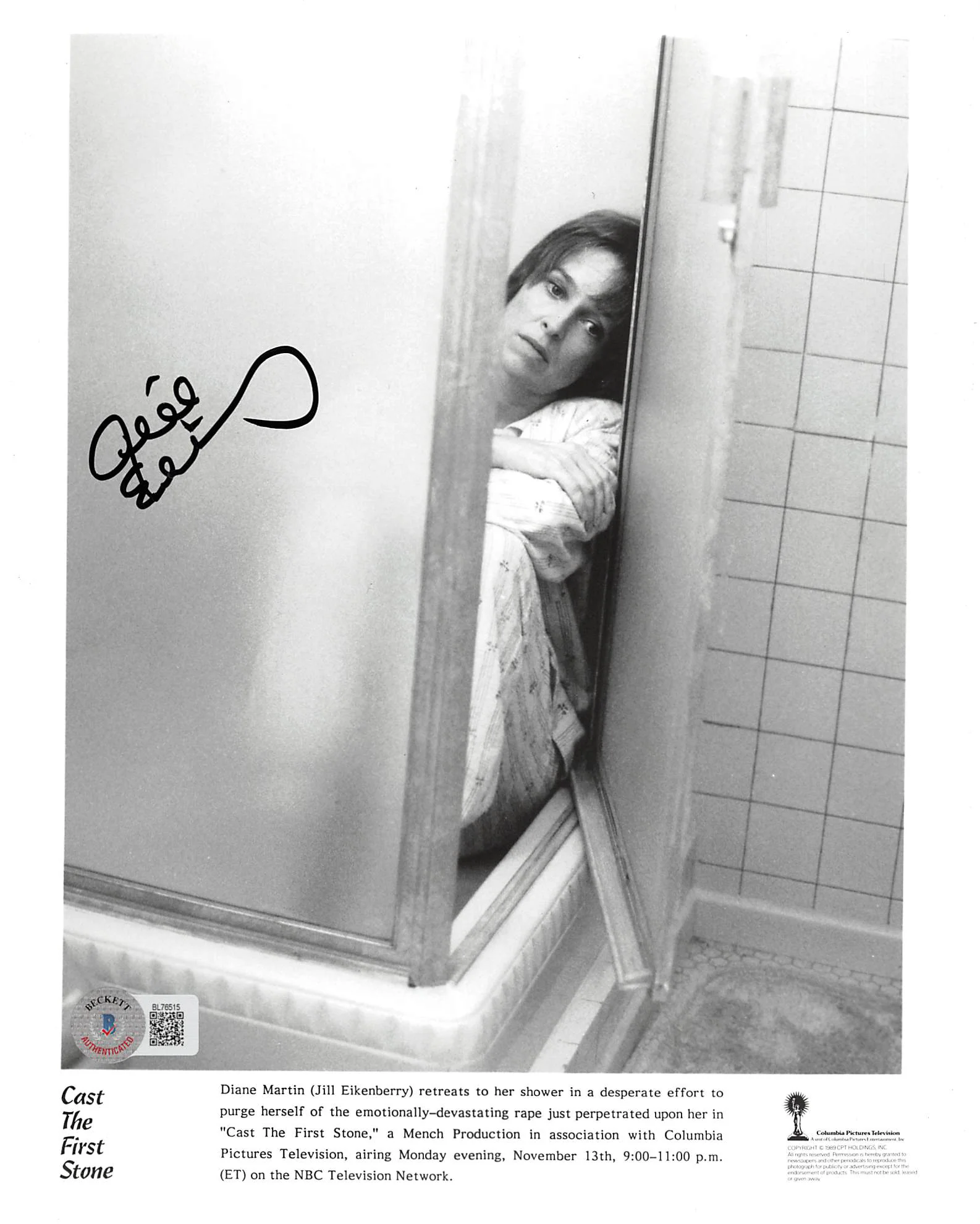 Jill Eikenberry Cast The First Stone Authentic Signed 8x10 Photo BAS #BL76515