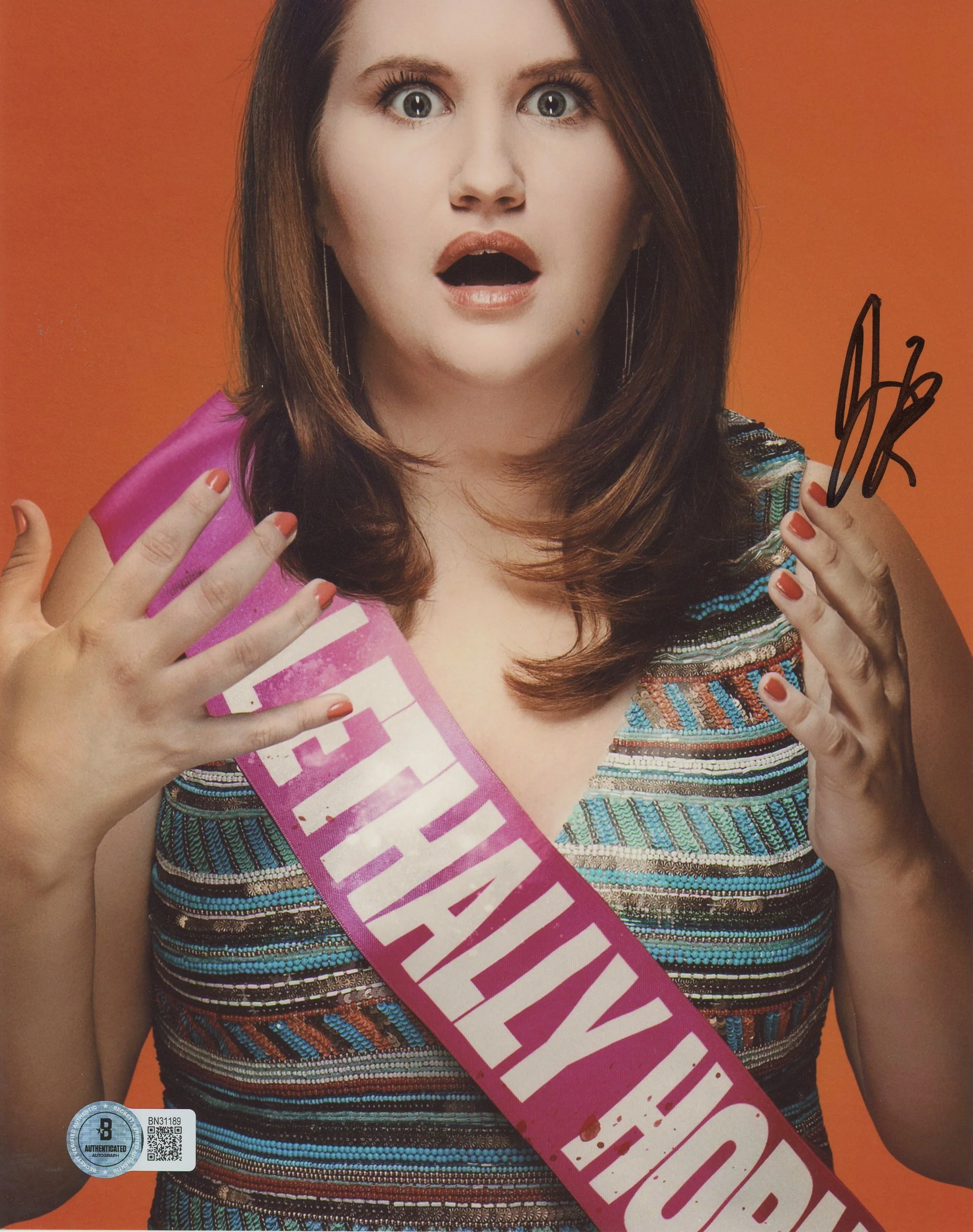 Jillian Bell Rough Night Authentic Signed 8x10 Photo Autographed BAS #BN31189 - Image 2