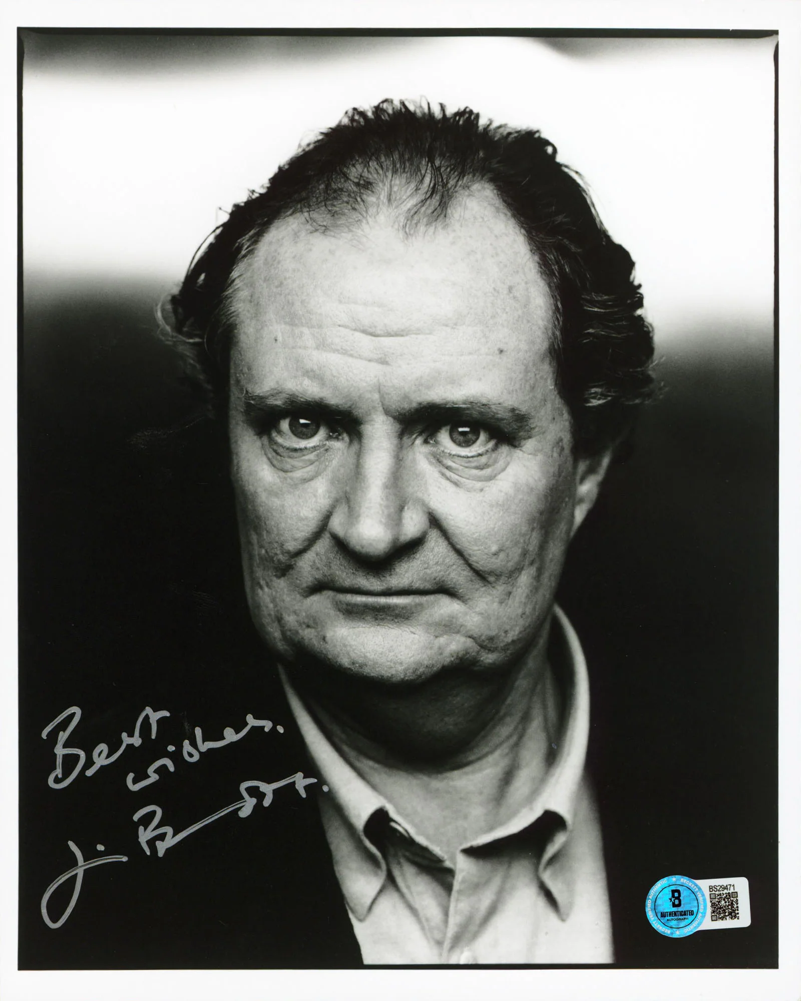 Jim Broadbent The Fisher King "Best Wishes" Signed 8x10 Photo BAS #BS29471