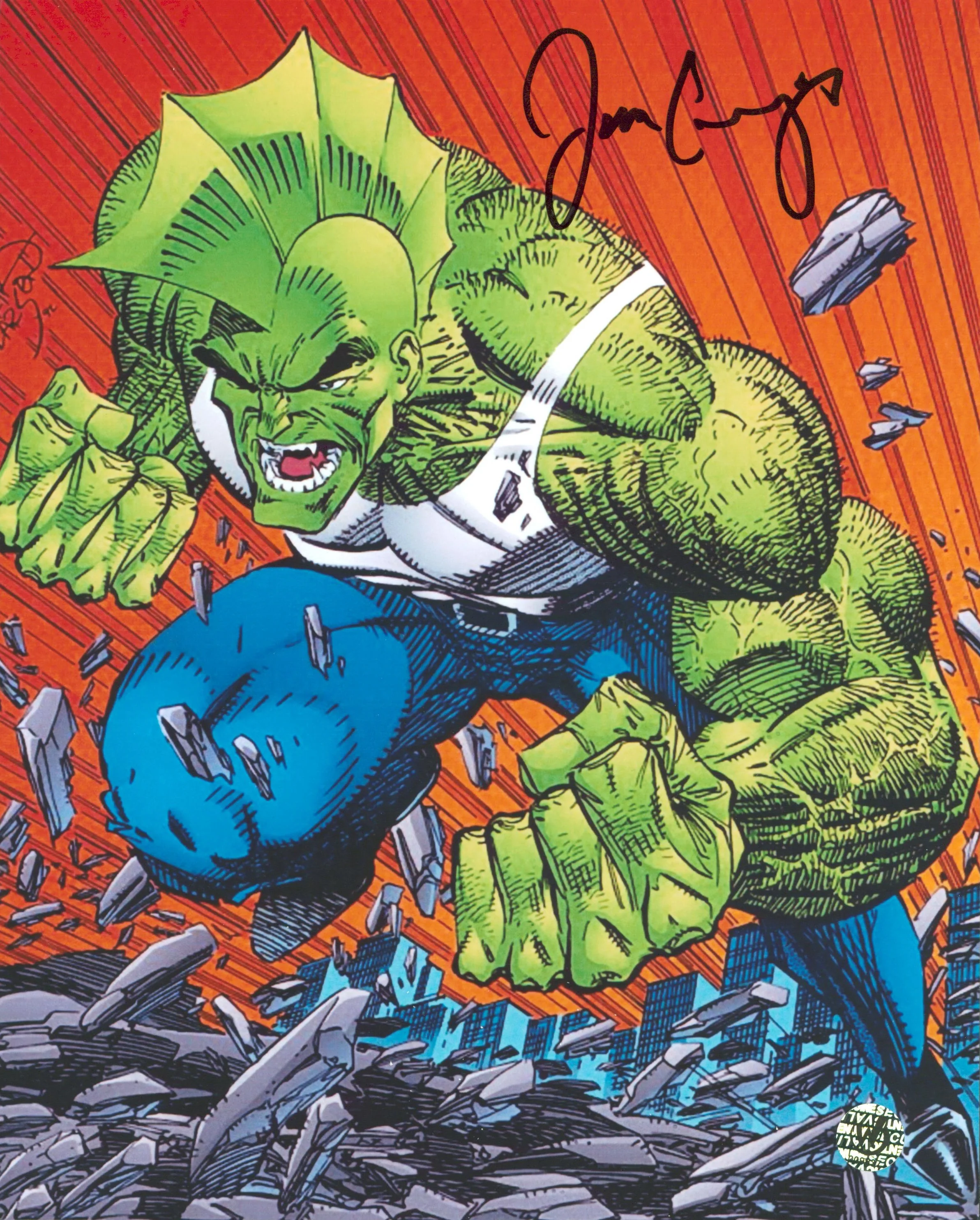 Jim Cummings Savage Dragon Archives Signed 8x10 Photo Wizard World #009837 - Image 2