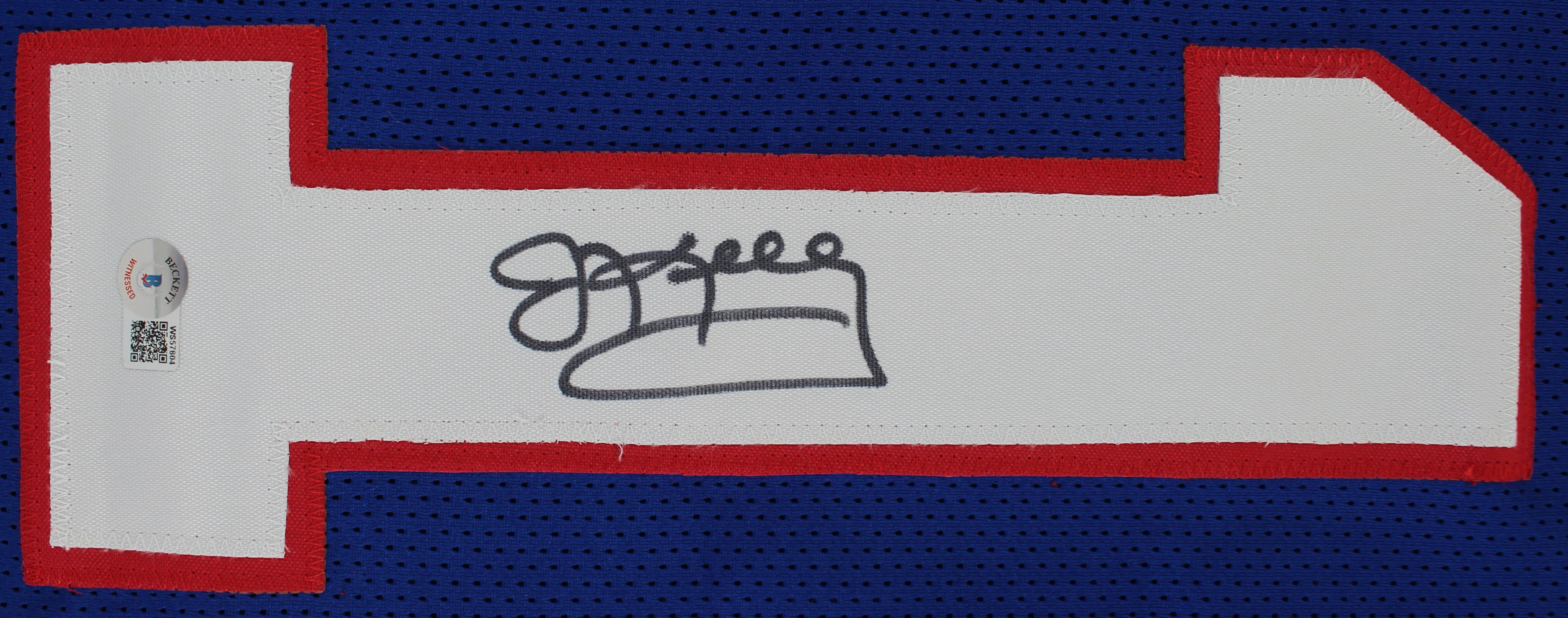 Jim Kelly Authentic Signed Blue Pro Style Jersey Autographed BAS Witnessed - Image 3