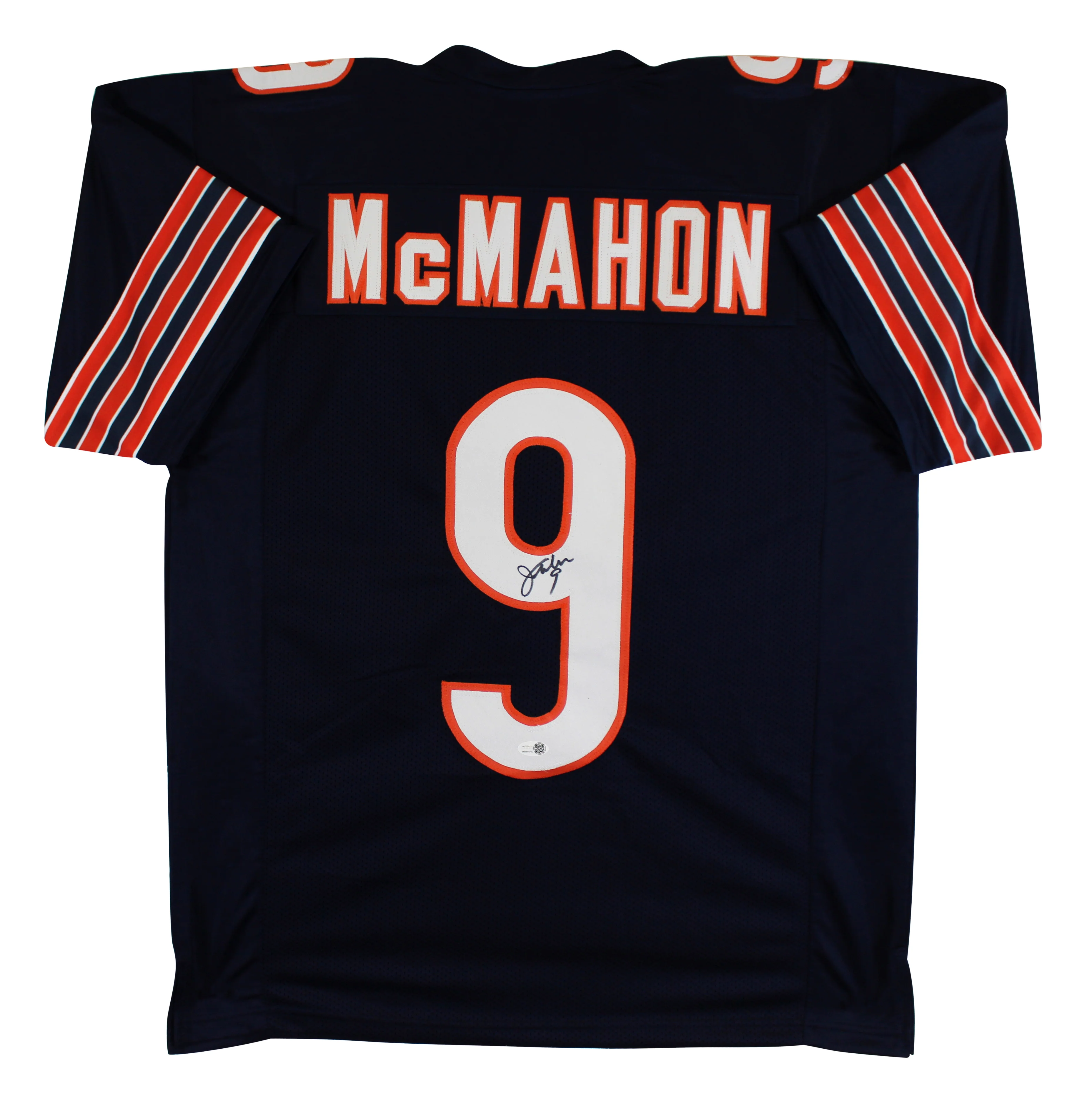Jim McMahon Authentic Signed Navy Pro Style Jersey Autographed JSA Witness - Image 2