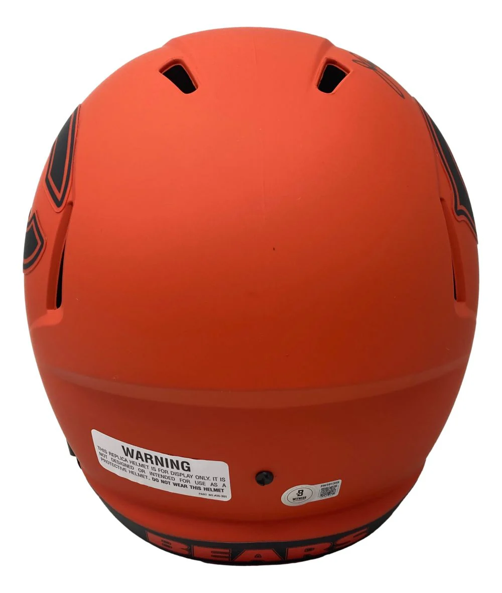 Jim McMahon Signed Chicago Bears Full Size Rave Replica Speed Helmet BAS - Image 3